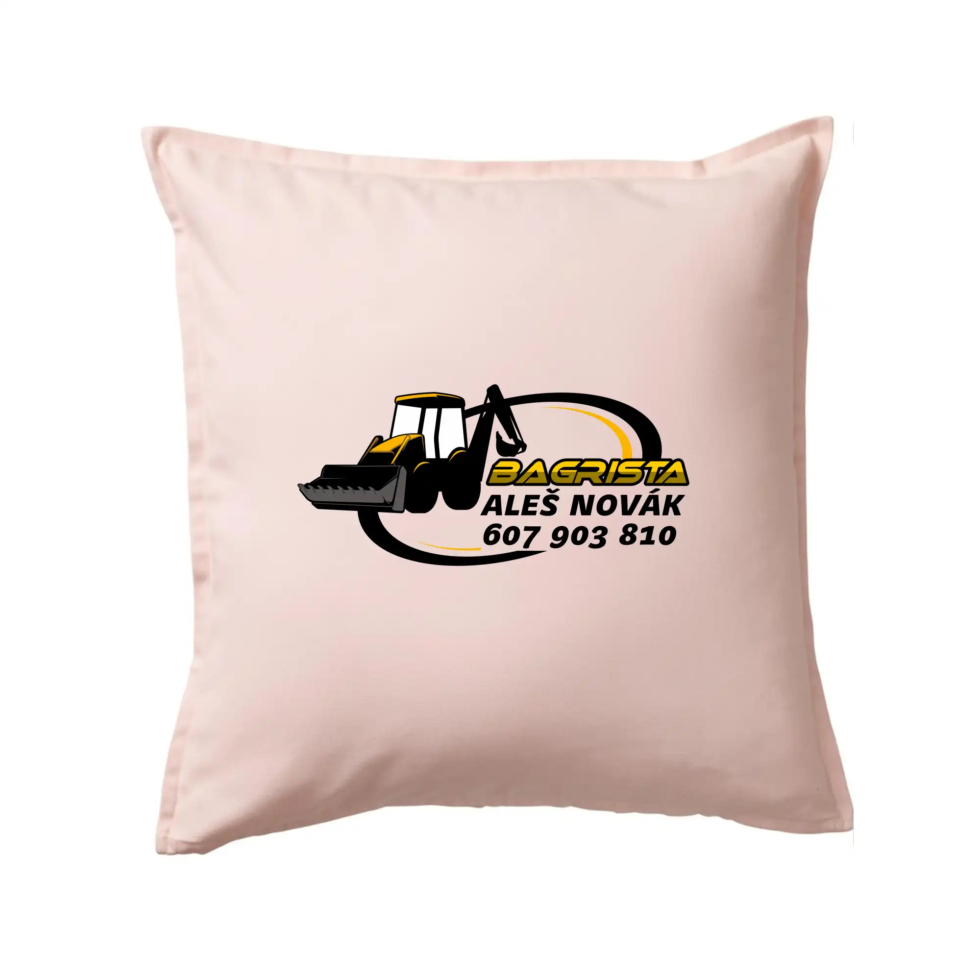 Bagrista v kruhu - vlastní nápis