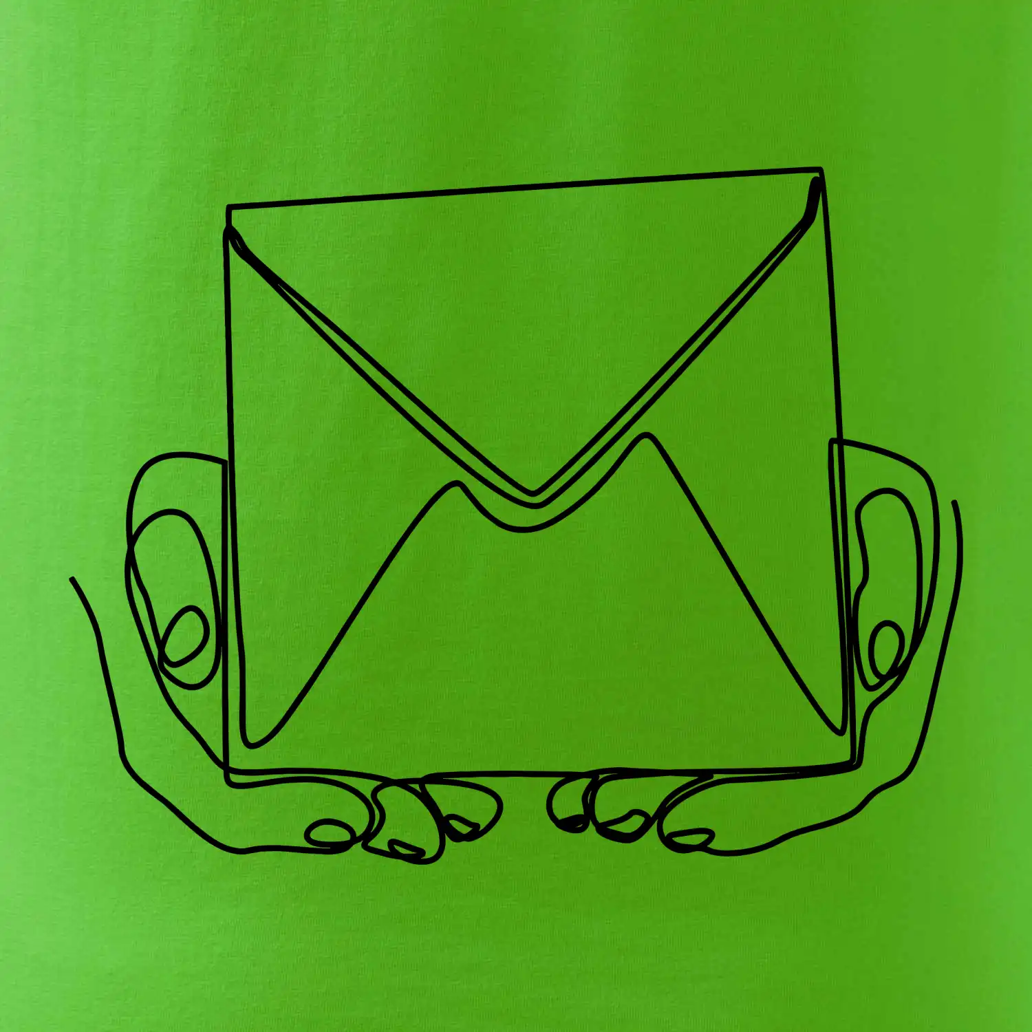 Obálka pošták jedním tahem