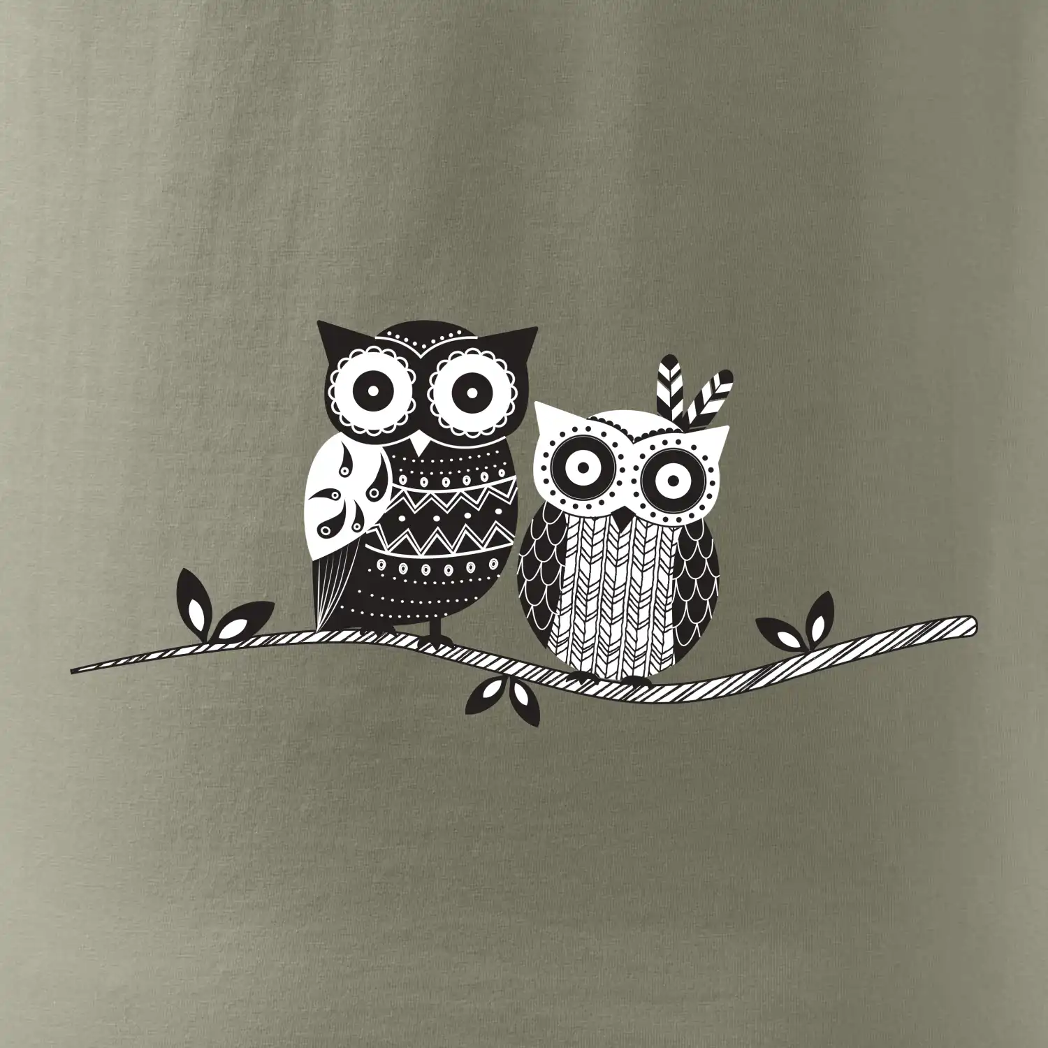 Dvě sovy abstraktní