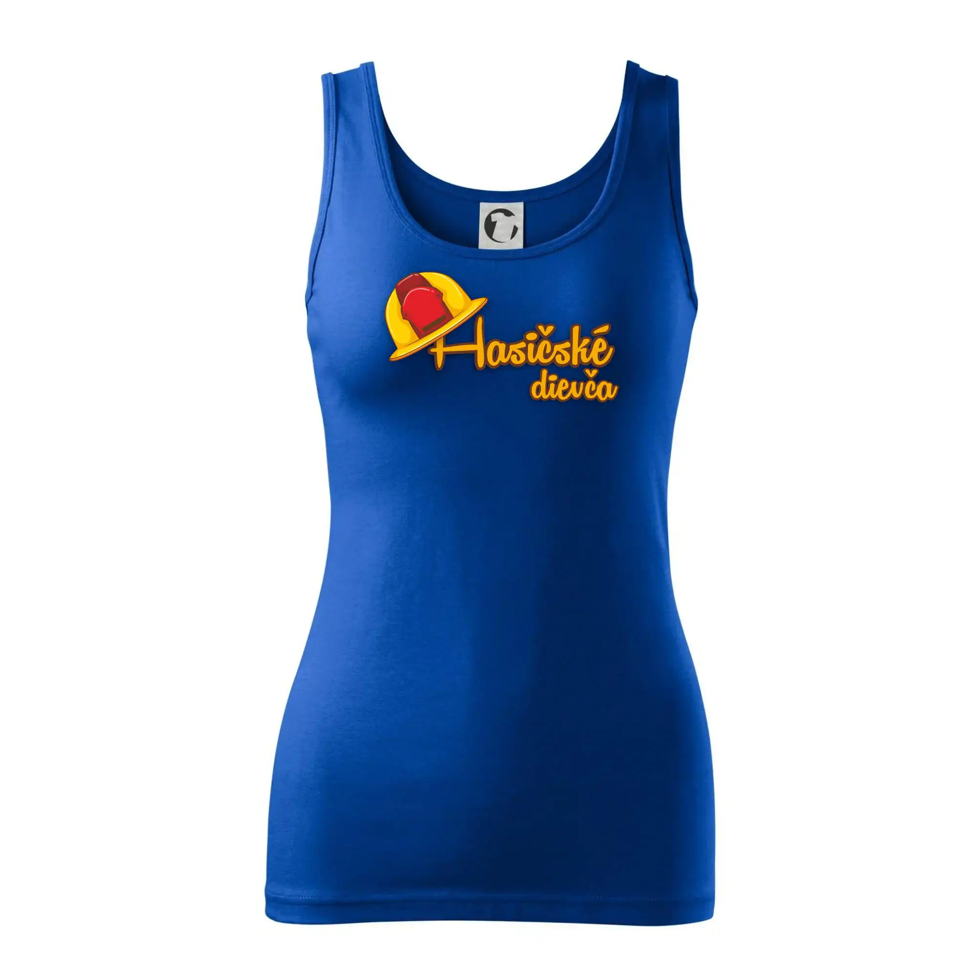 Originálne tričká pre hasičov - Hasičské dievča - helma - Dámske tielko