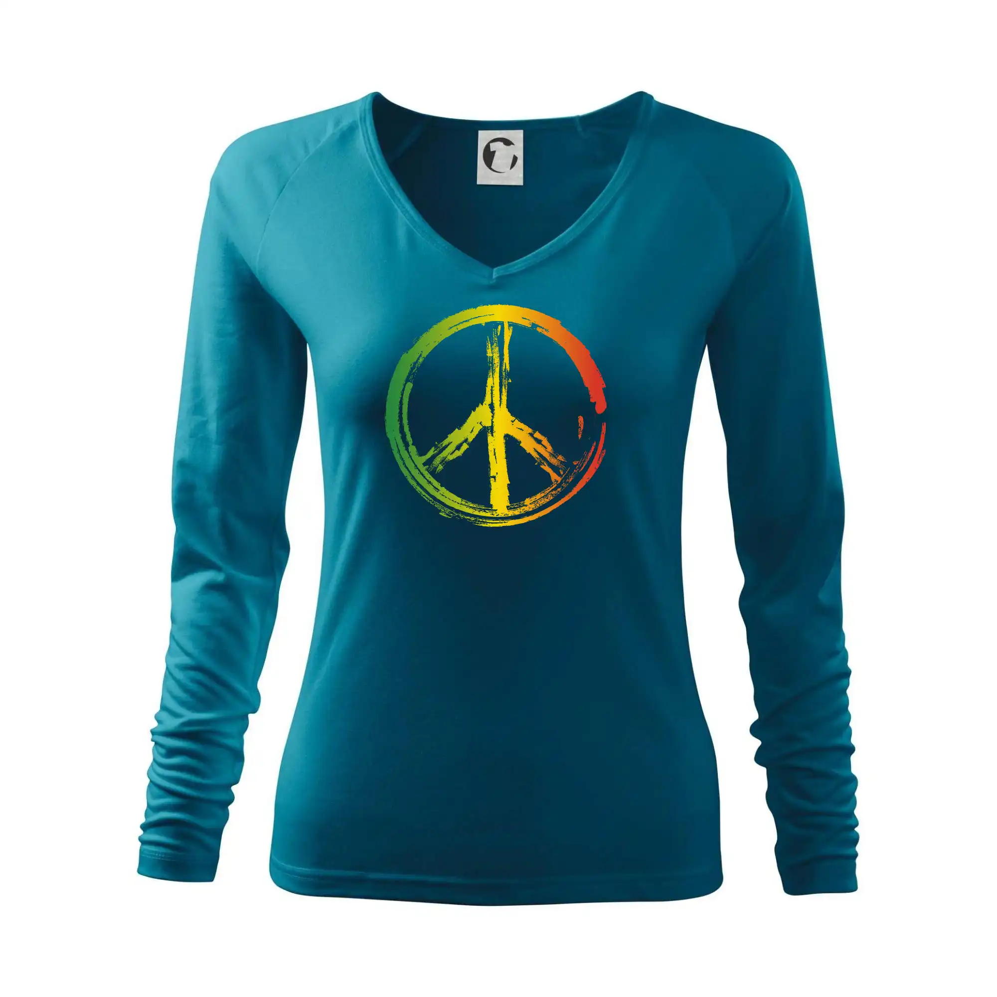 Tričká pre pohodový ľudí - Peace symbol paint - Tričko dámske Elegance