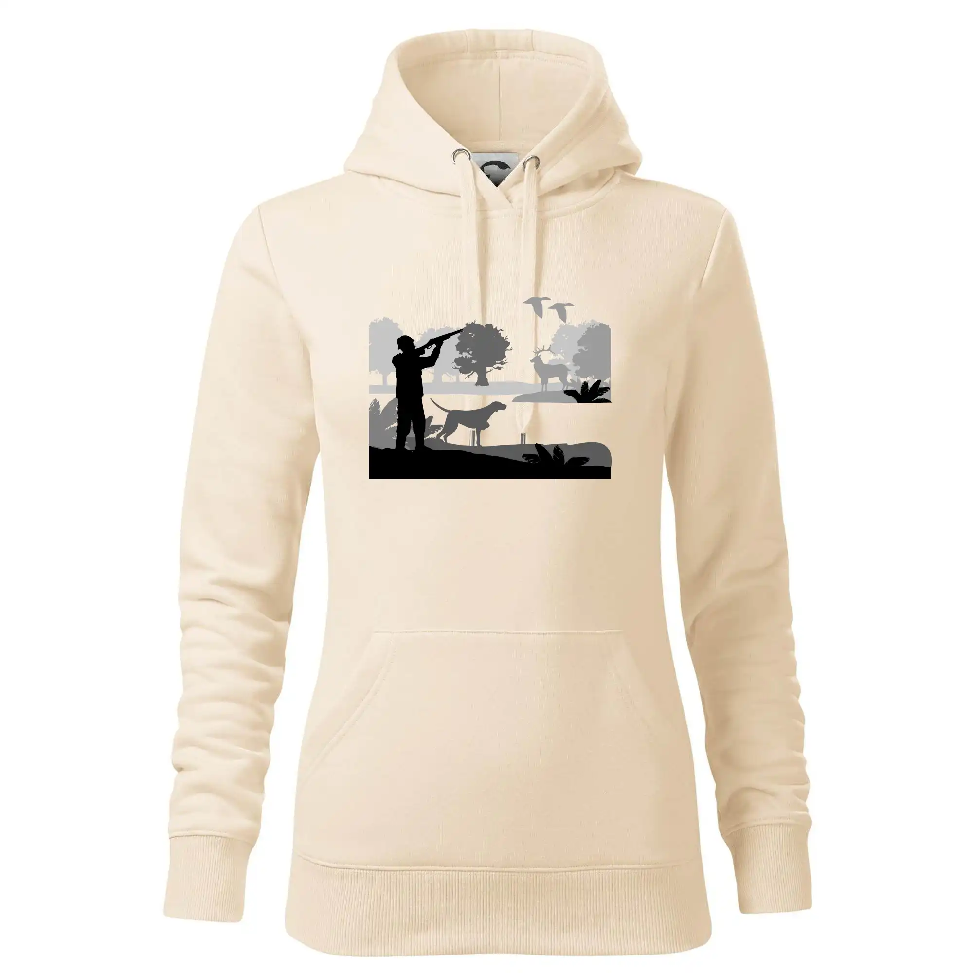 Lovec a ohař v lese