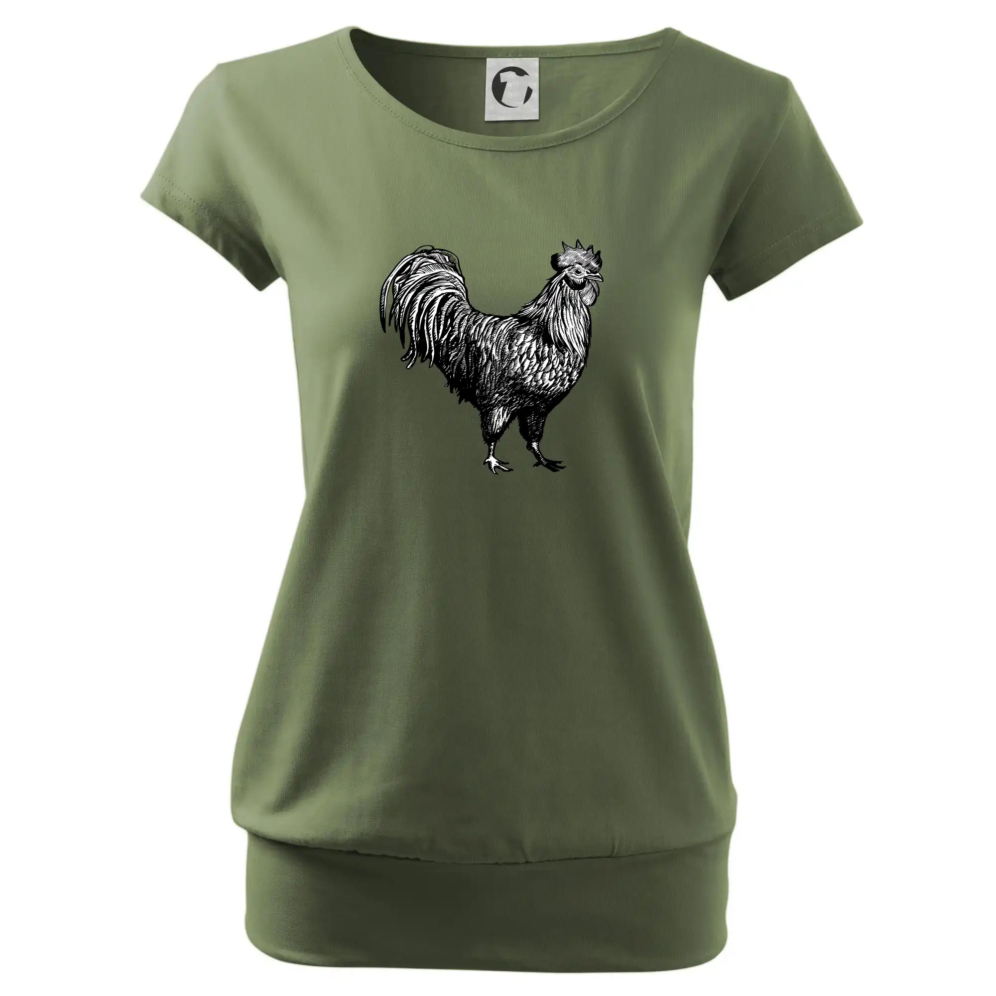 Kohout kreslený černobílý