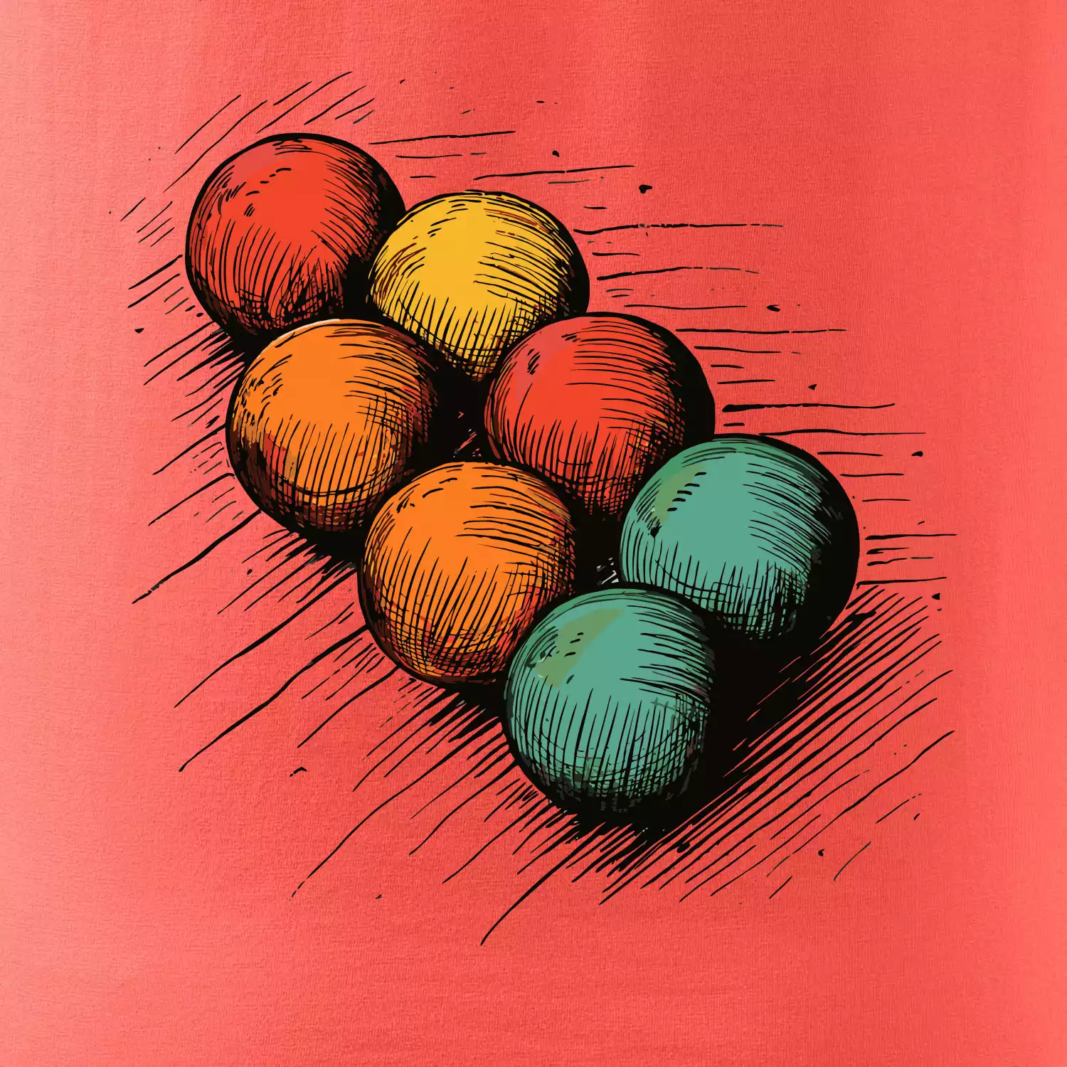 Petanque koule kresba