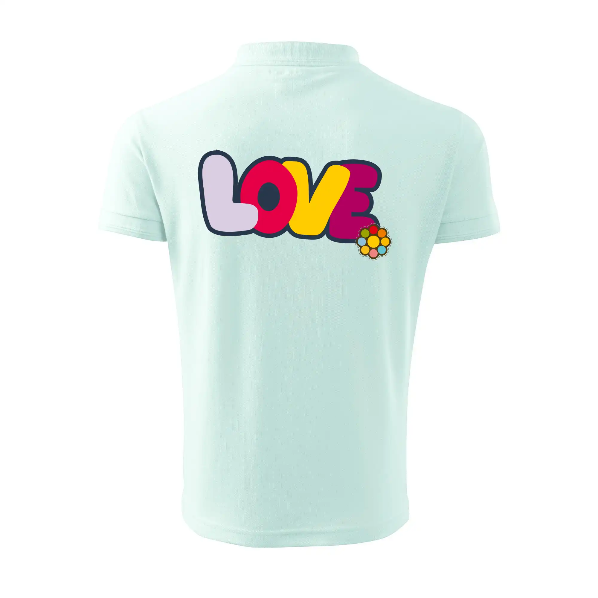 Love nápis s květinou