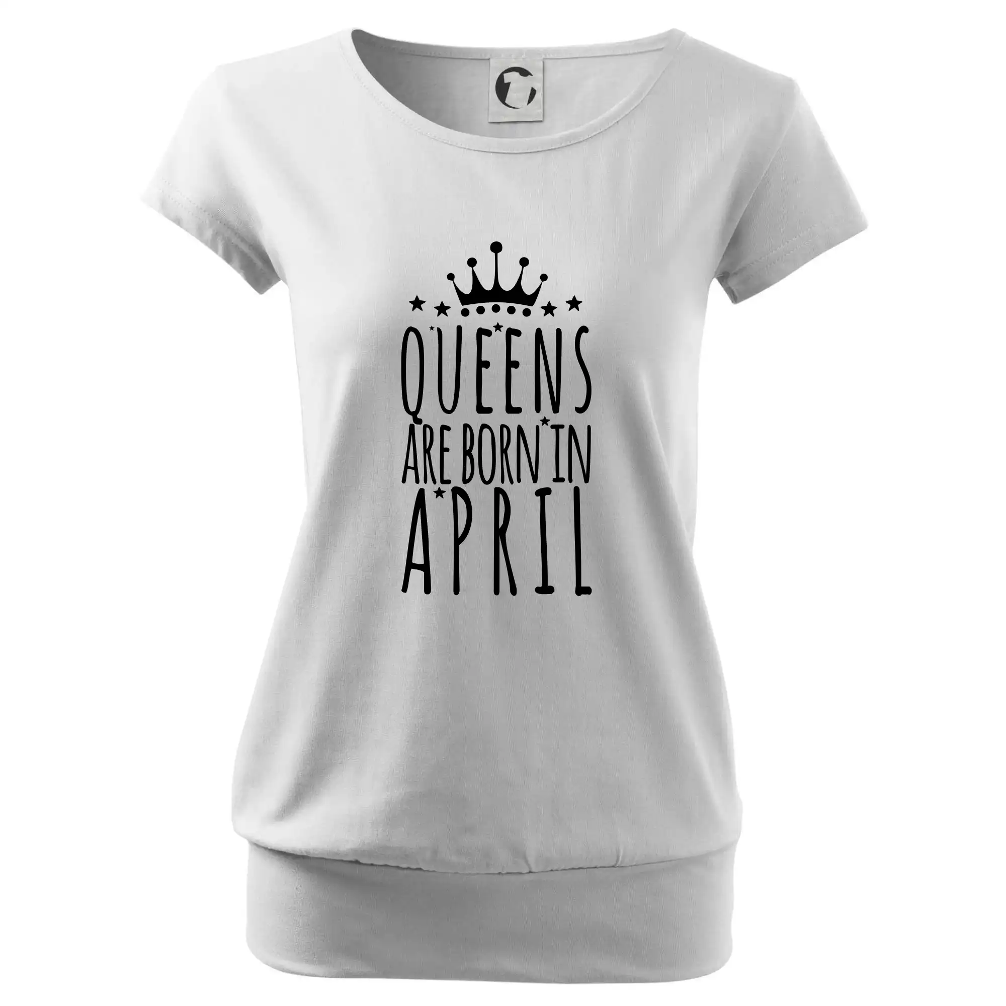 Tričká pre narodených v apríli - Queens are born in April - Voľné tričko city
