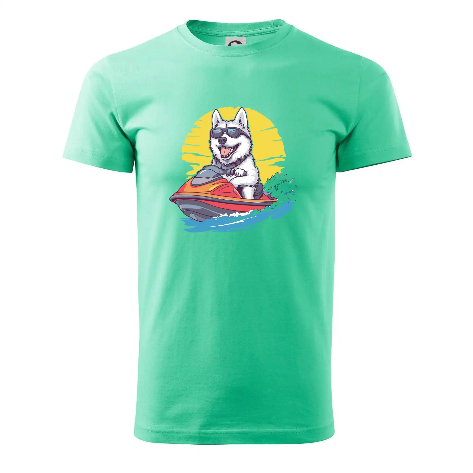 Husky na vodním skútru