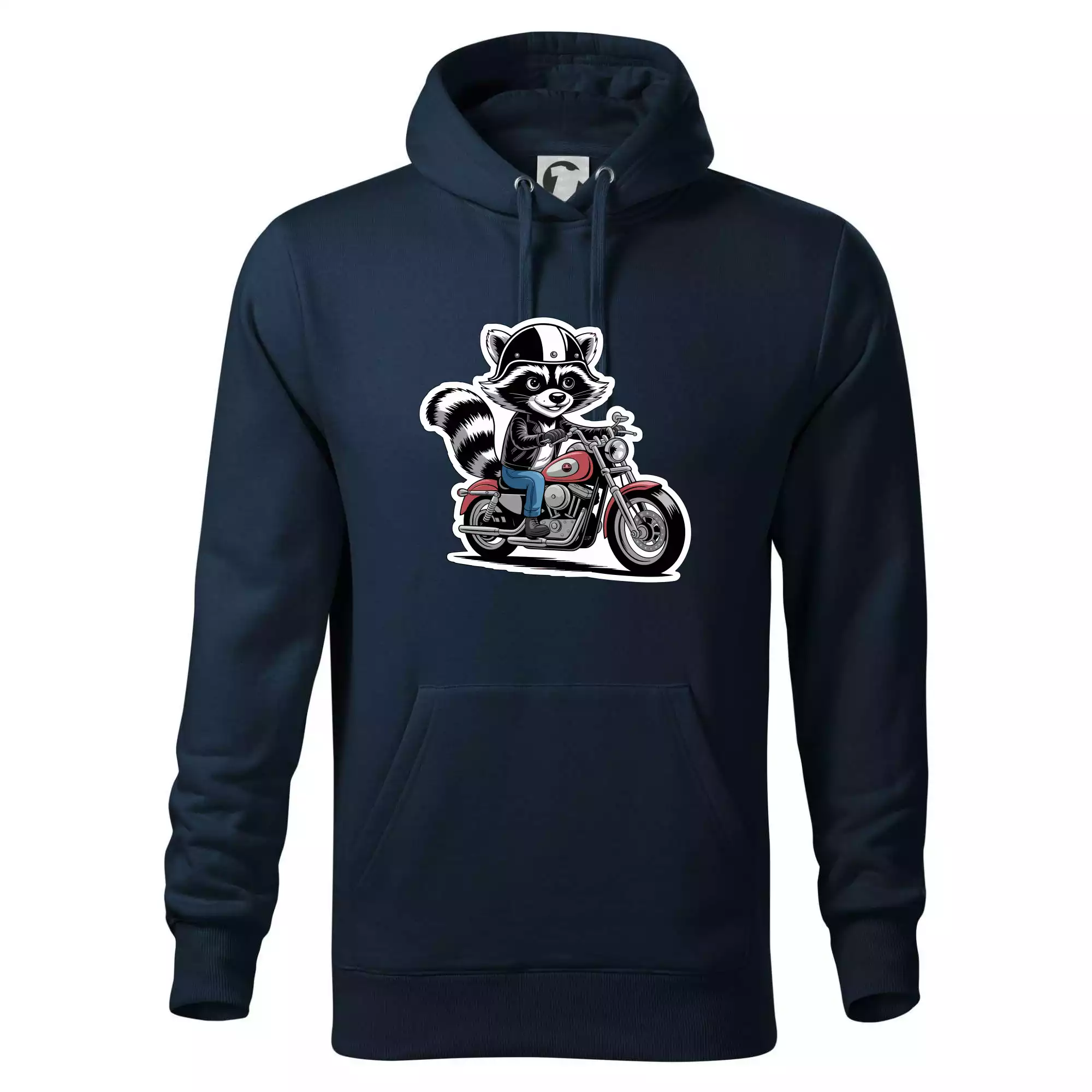 Mýval na motorce kreslený