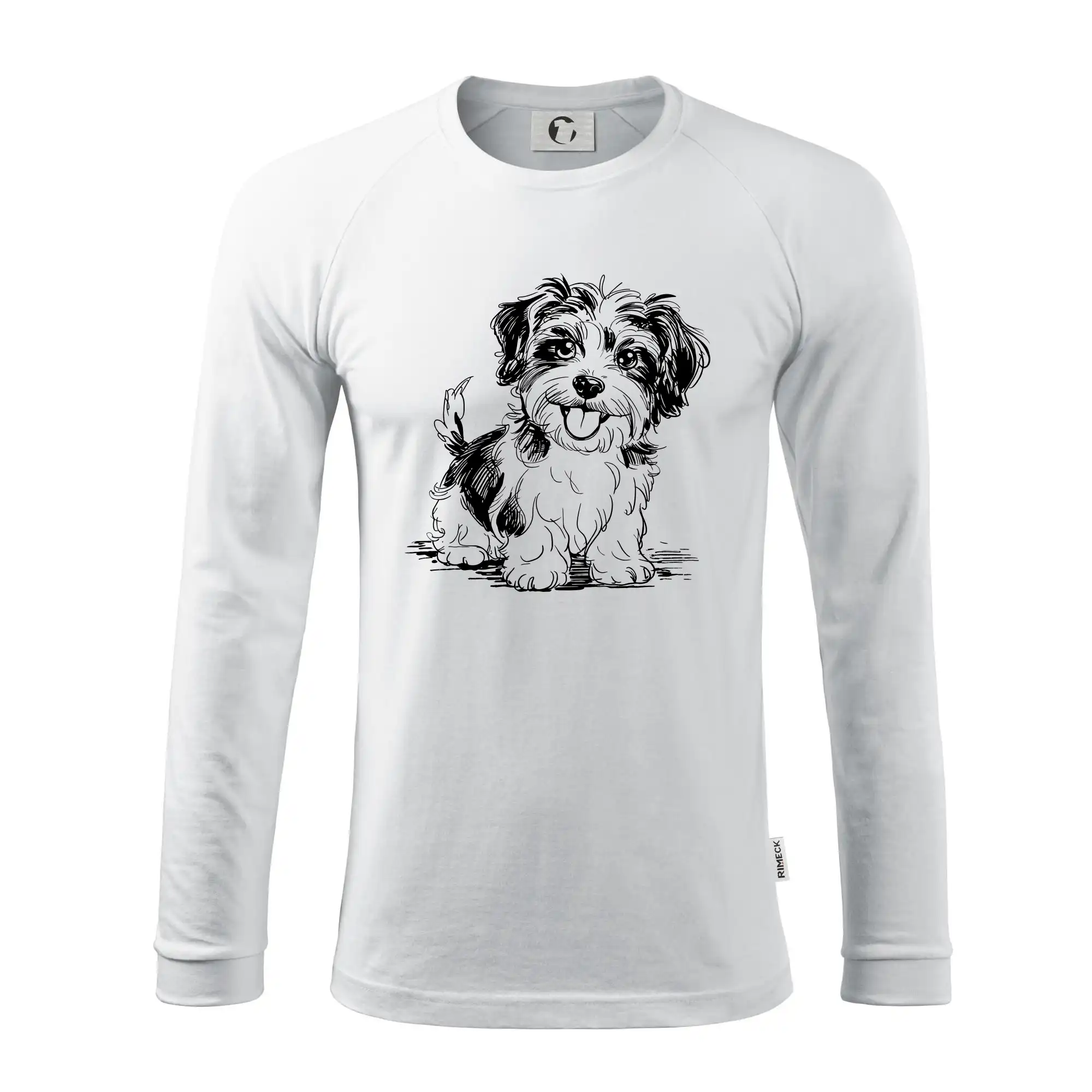 Ostatné psie plemená - Havanský psík skica - Pánske tričko s dlhým rukávom LS130