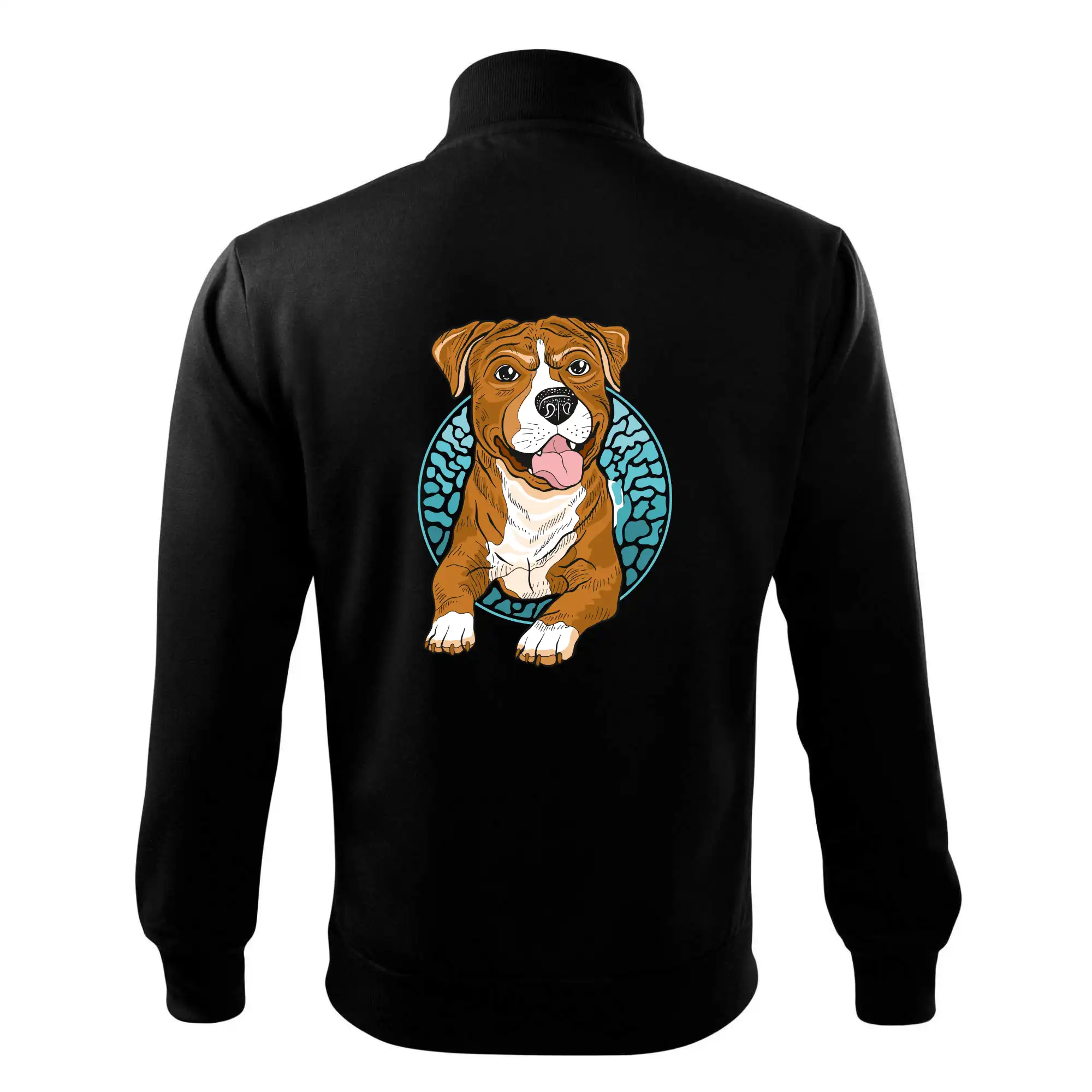 Americký staford kreslený v kolečku (Pecka design)