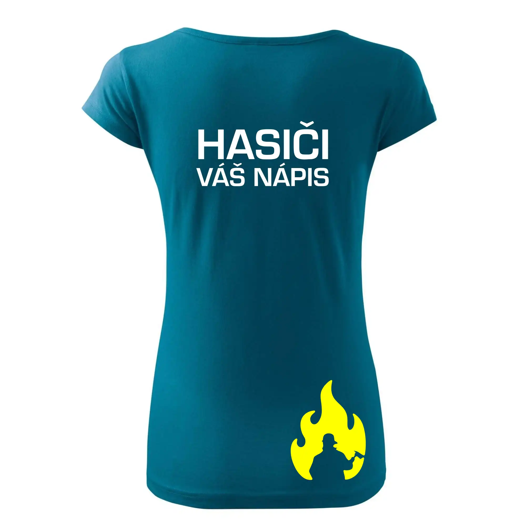 Hasič stojaci - nápis hasiči - Veľký nápis na chrbte
