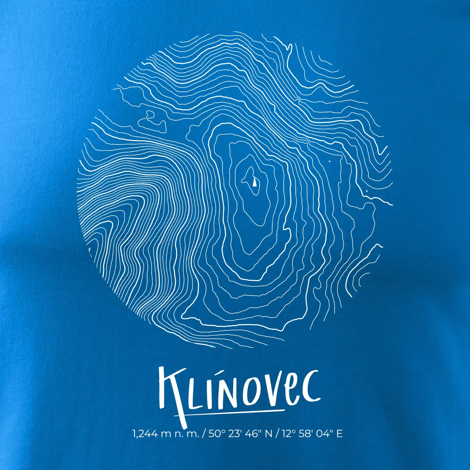 Klínovec - vrstevnice v kruhu