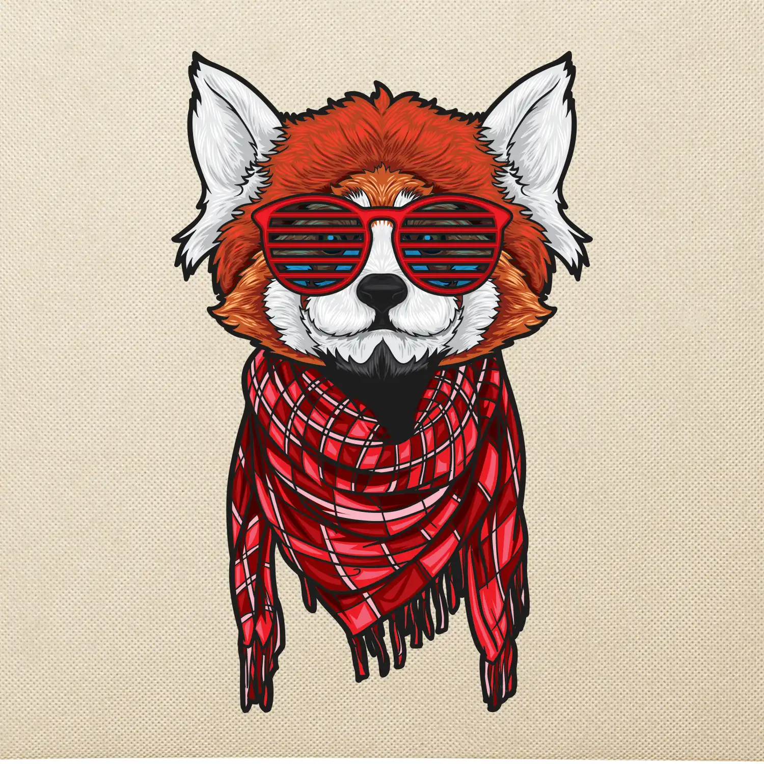 Červená panda hipster