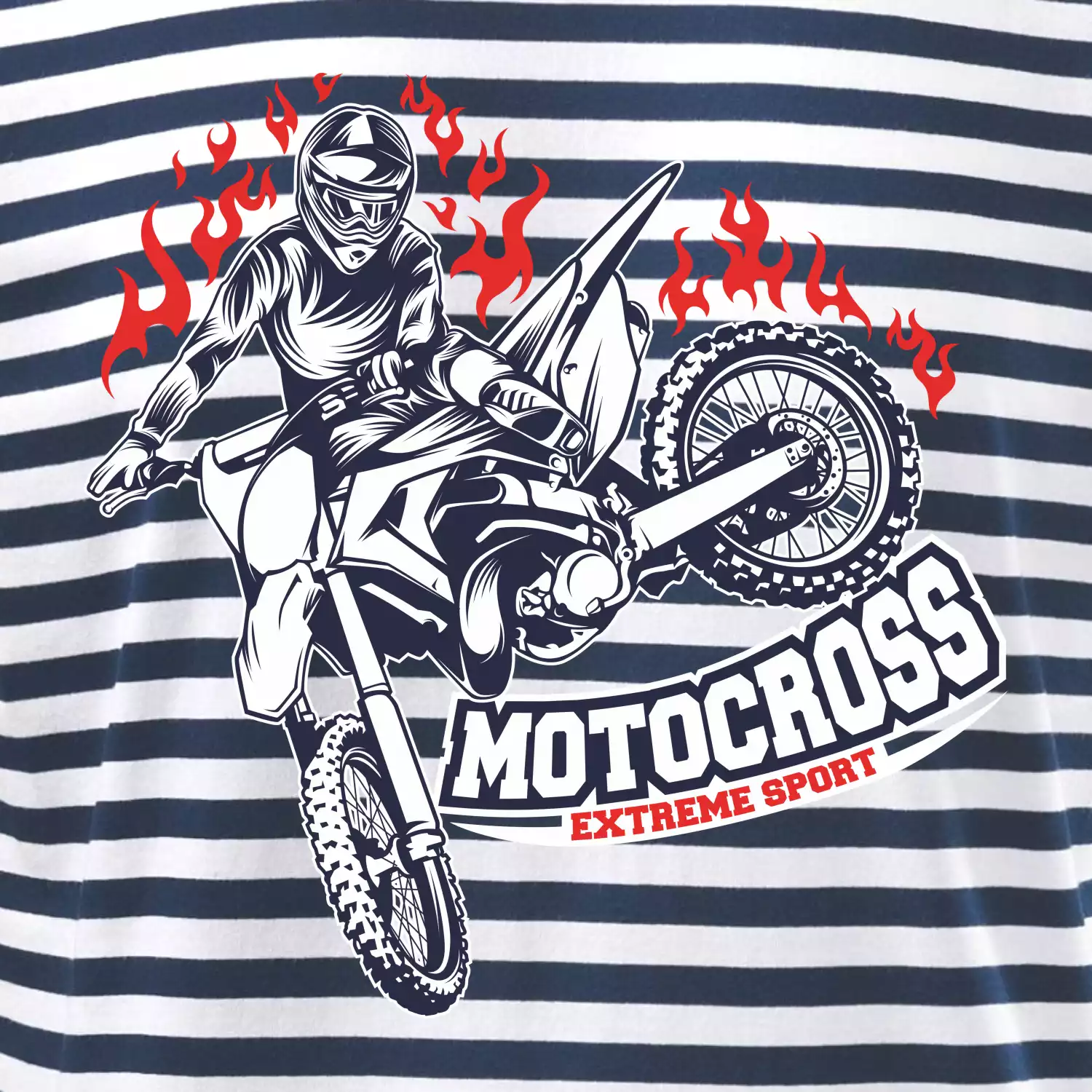 Motocross extreme sport fire