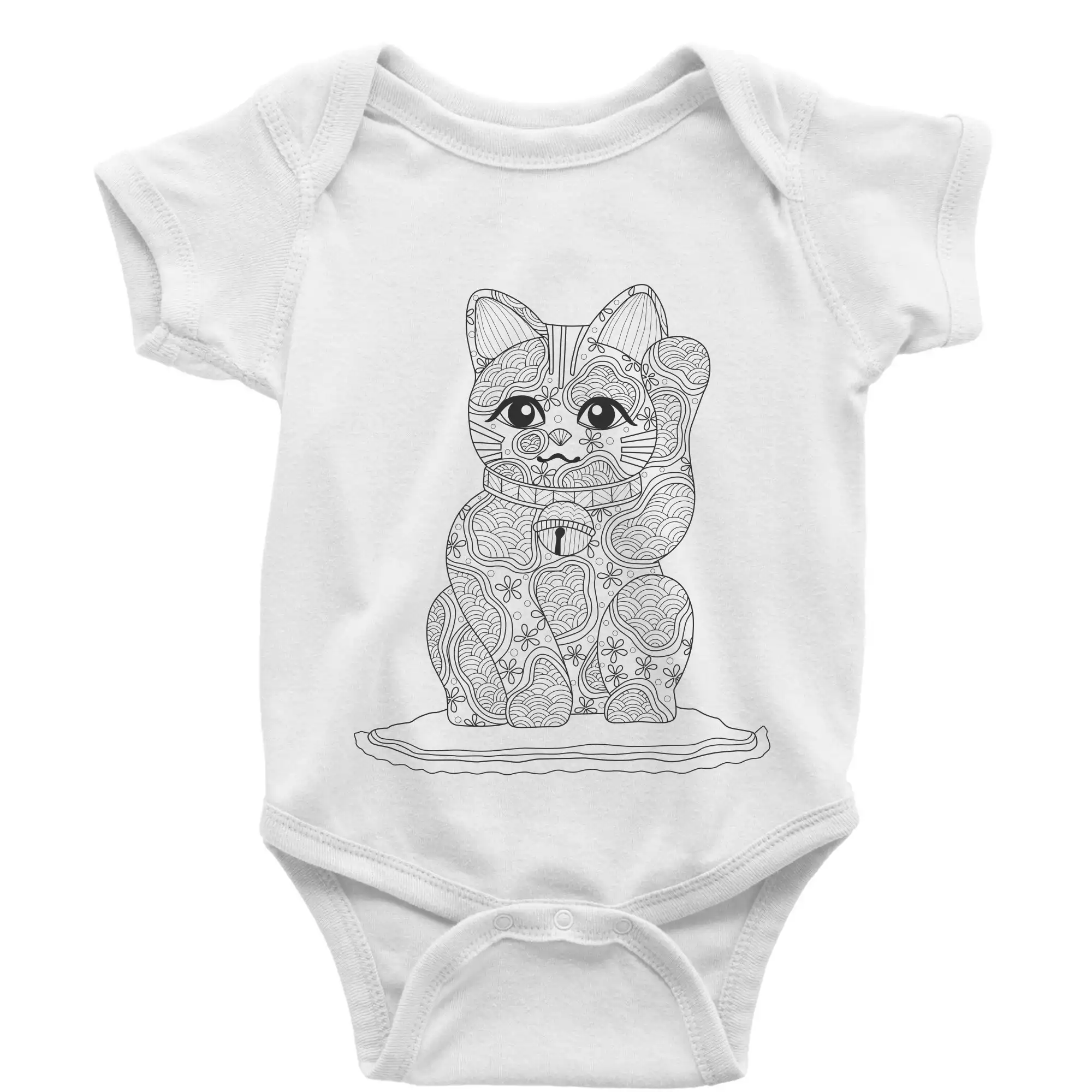 Kočka mávající mandala