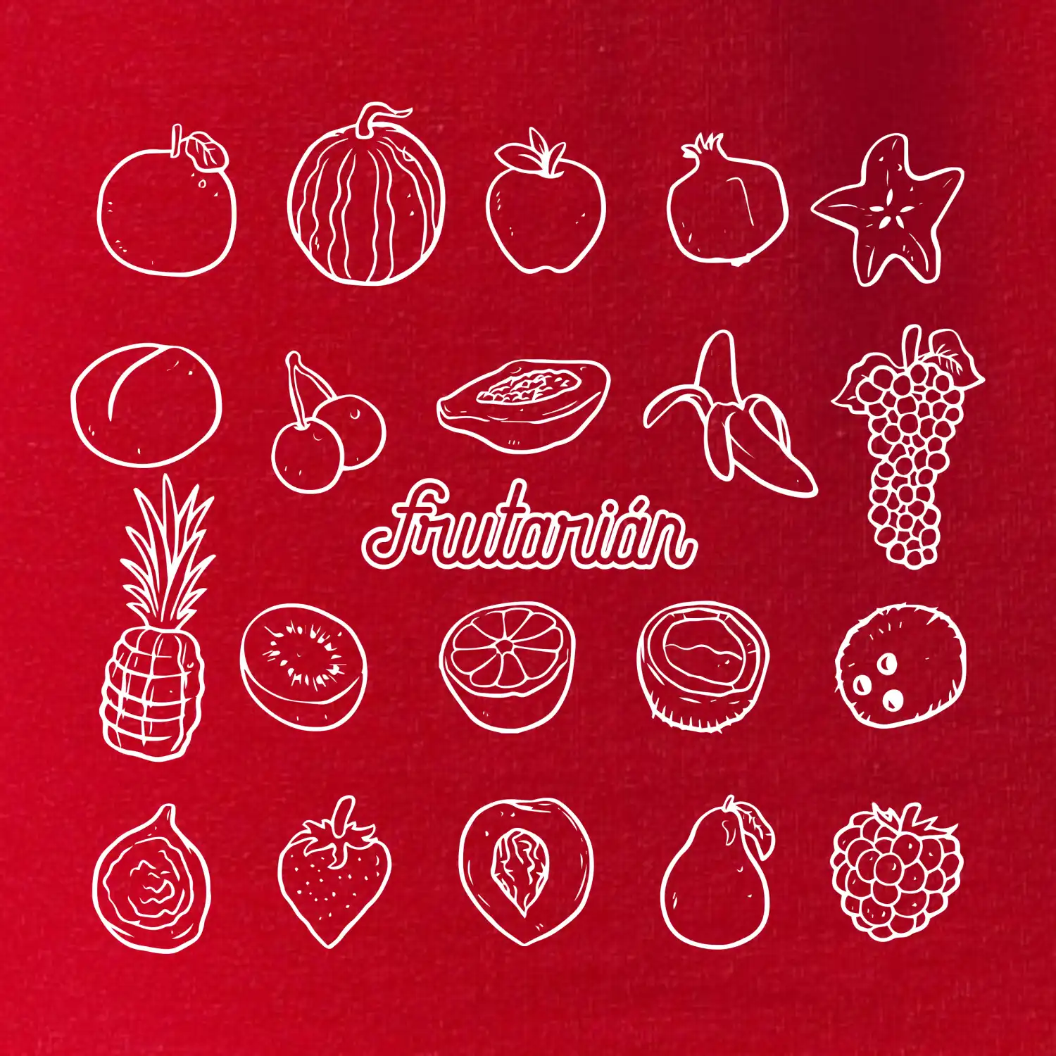 Frutarián ovoce ve čtverci