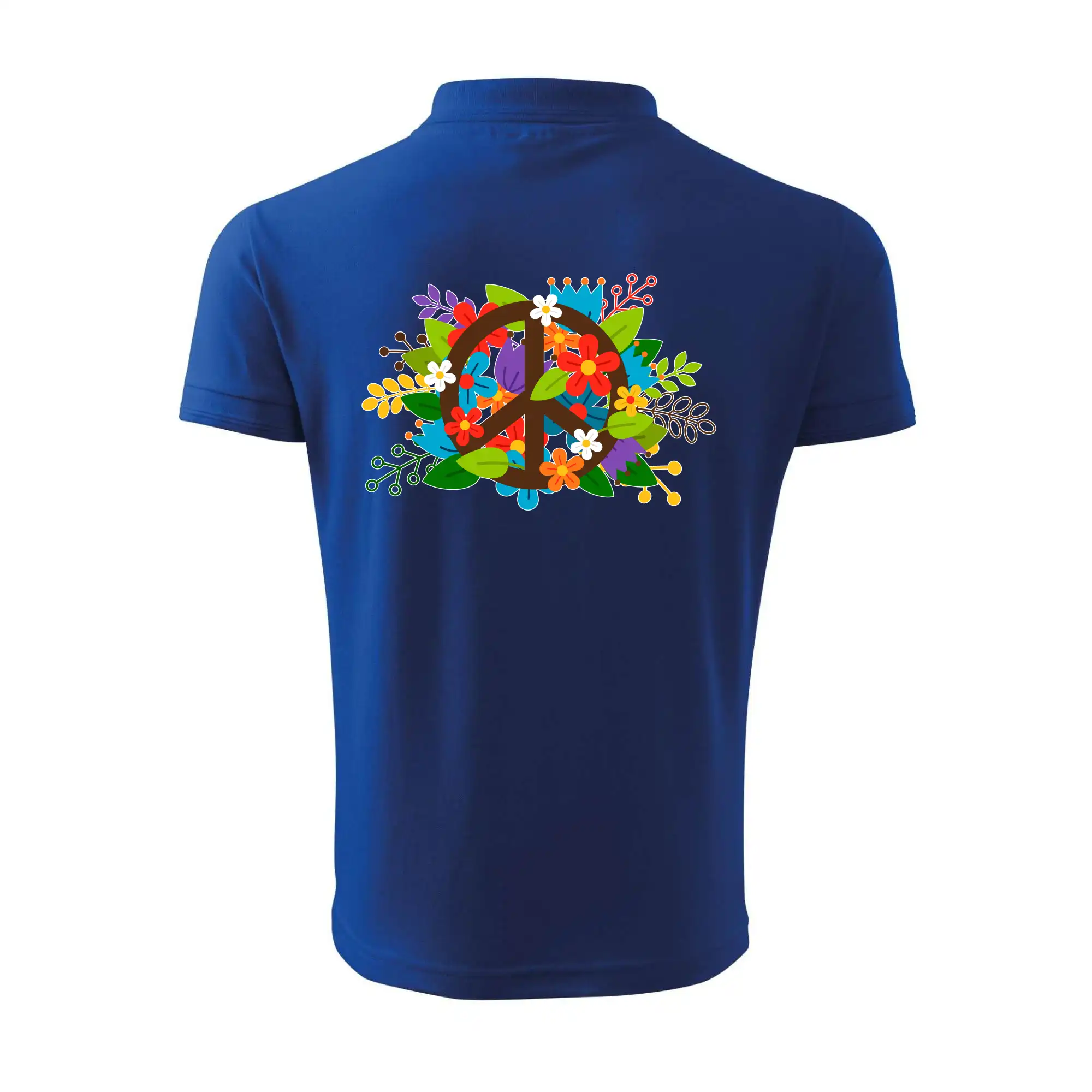 Peace symbol prorostlý květinami