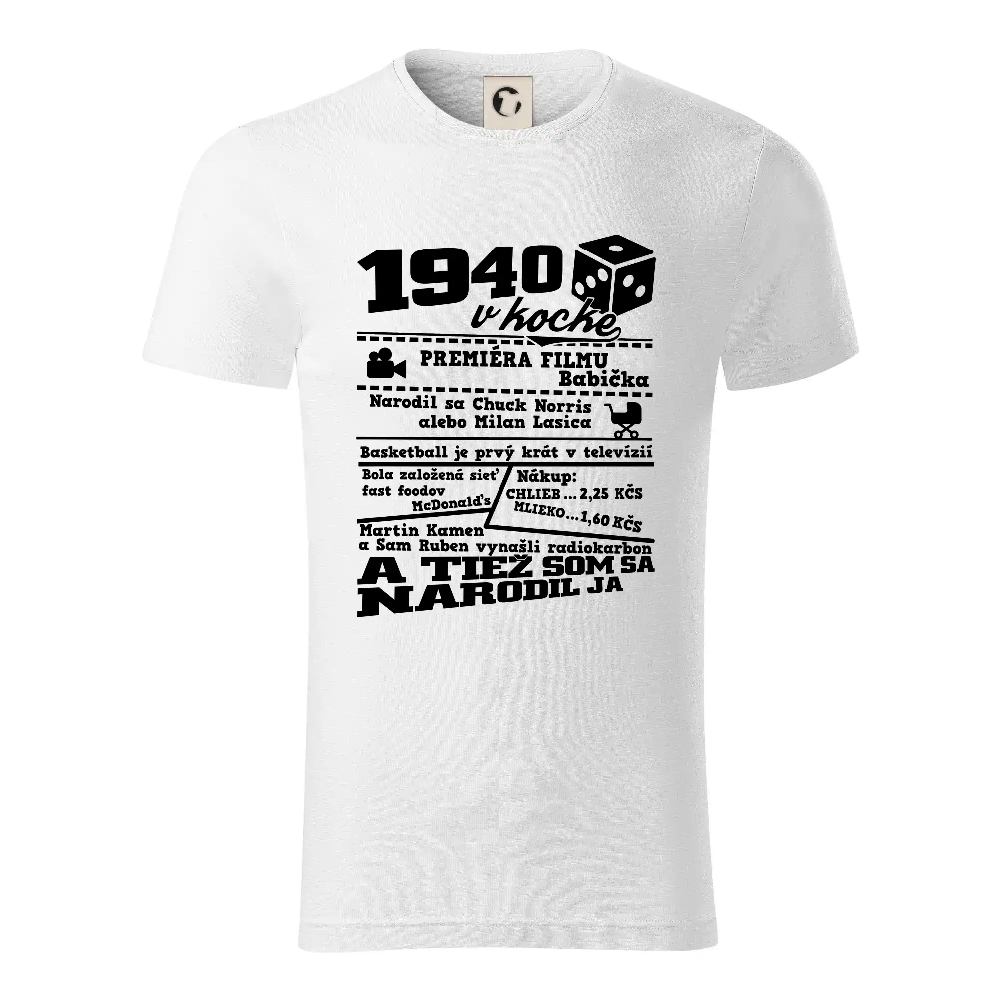 1940 v kocke - Tričko z organickej bavlny