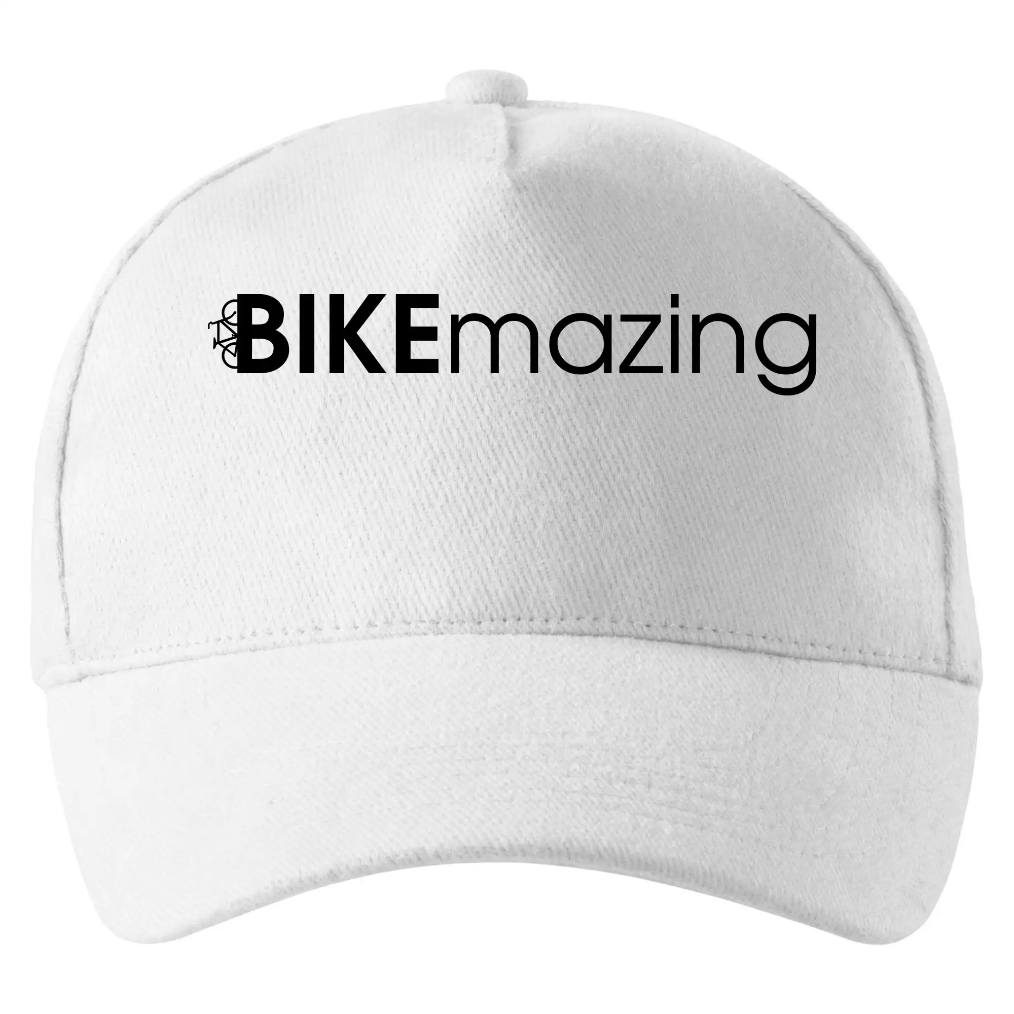 Tričko ako darček pre cyklistu - Bike nápisy Bikemazing - Šiltovka so zahnutým šiltom a mosaznou sponou