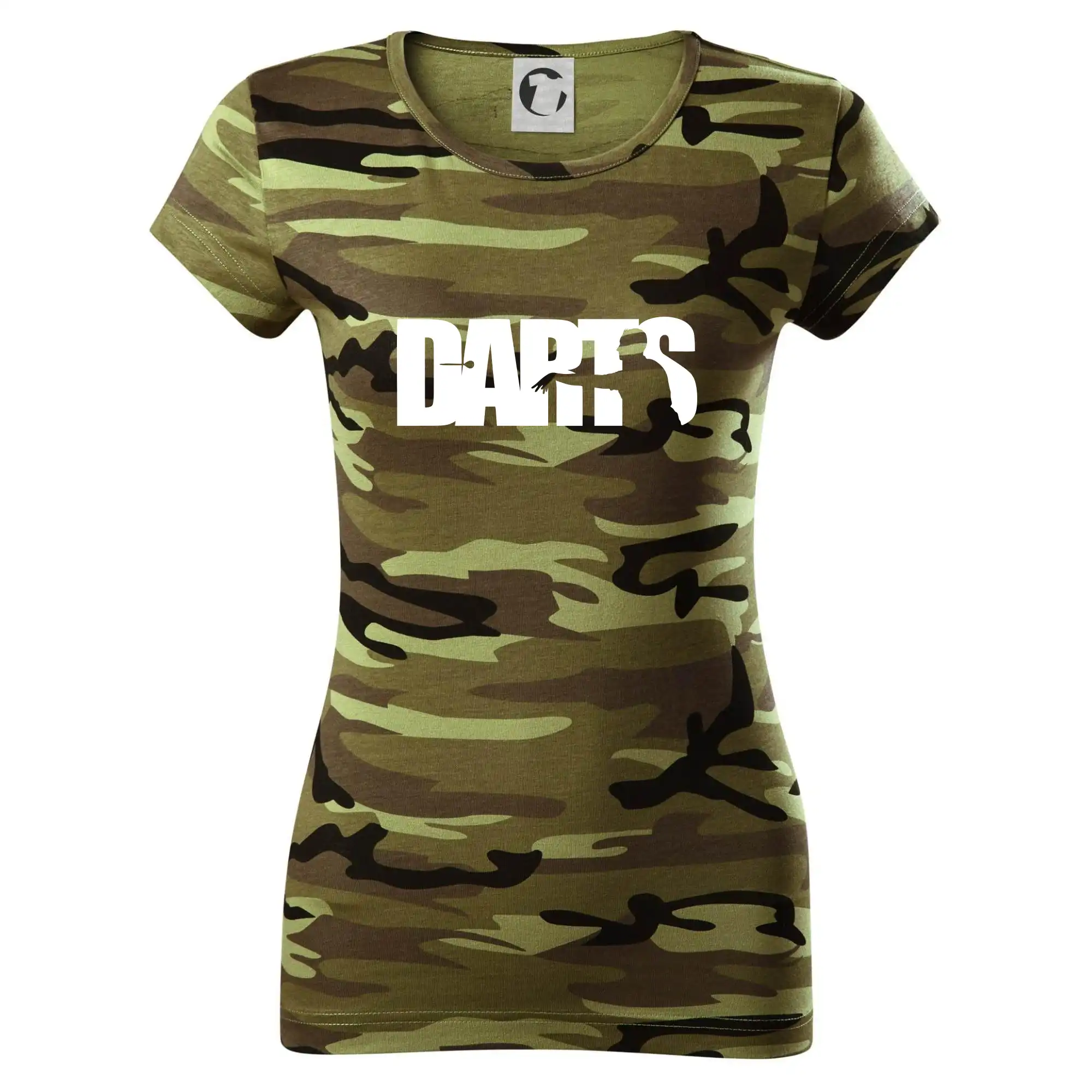 Darts - nápis se šipkařem