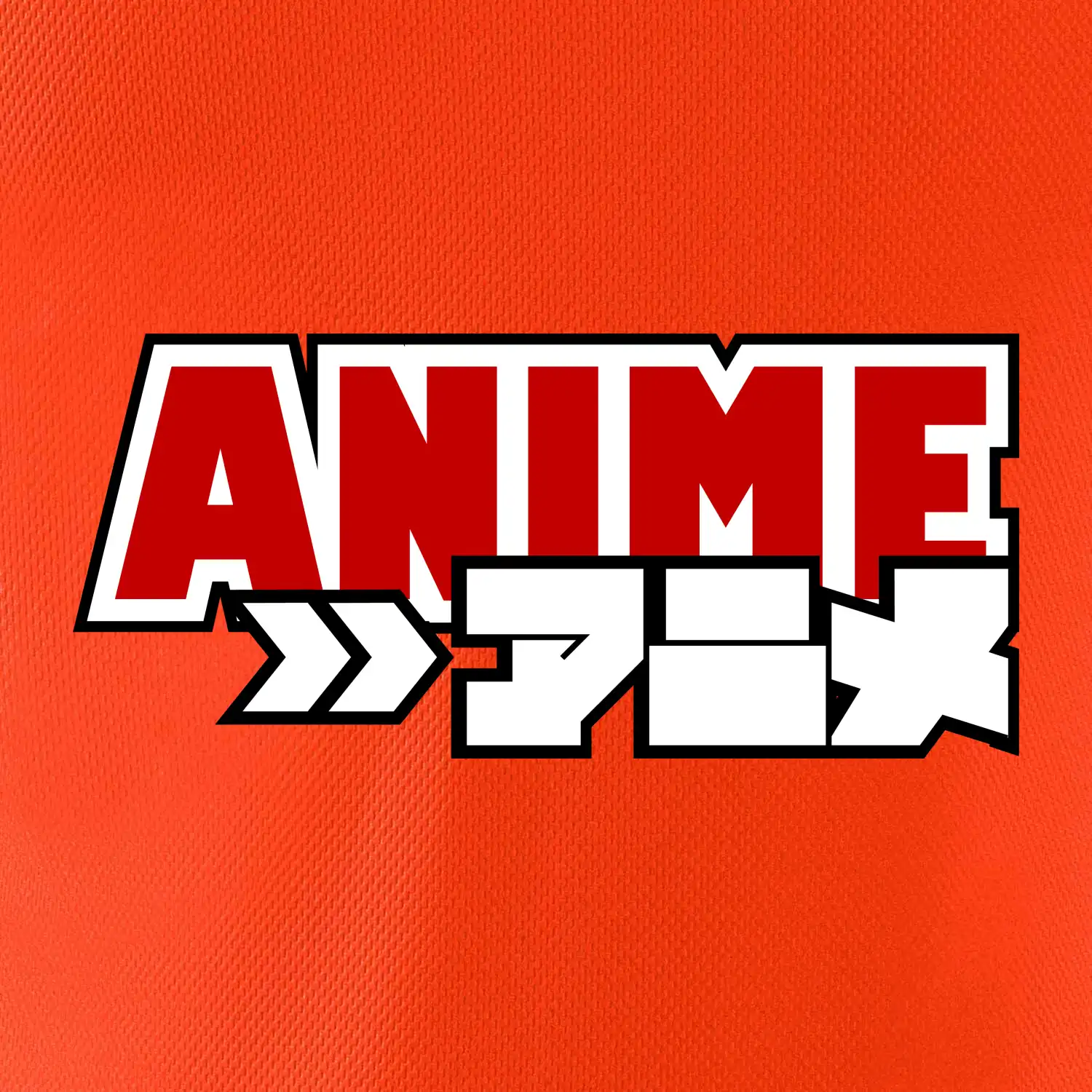 Anime nápis červený