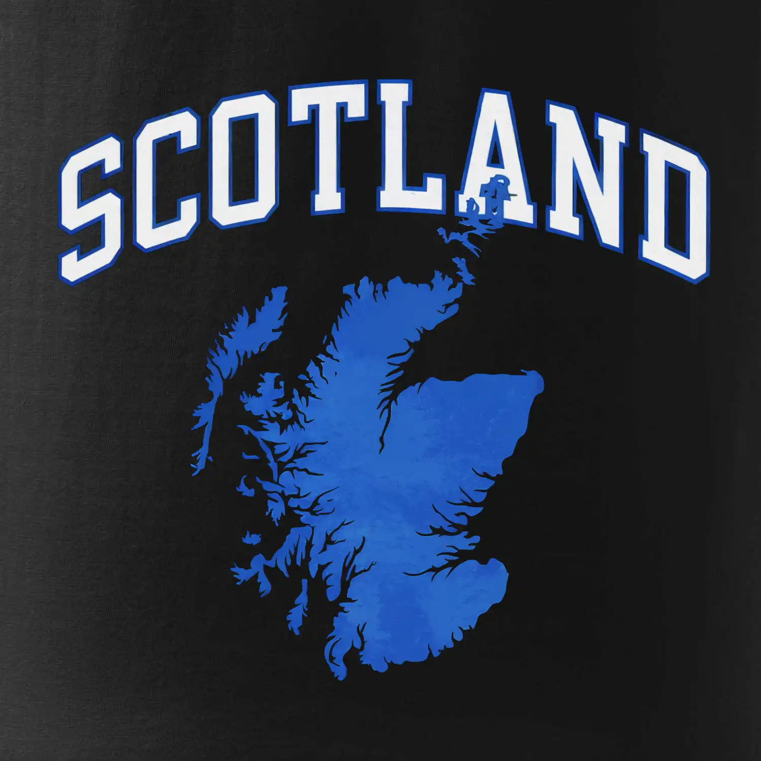 Scotland nápis s mapou