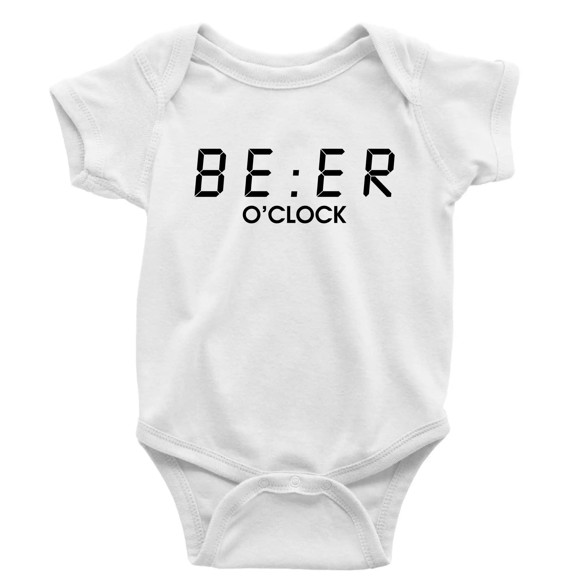 Vtipná tričká pre pivárov - Beer hodiny - Body dojčenské s krátkym rukávom