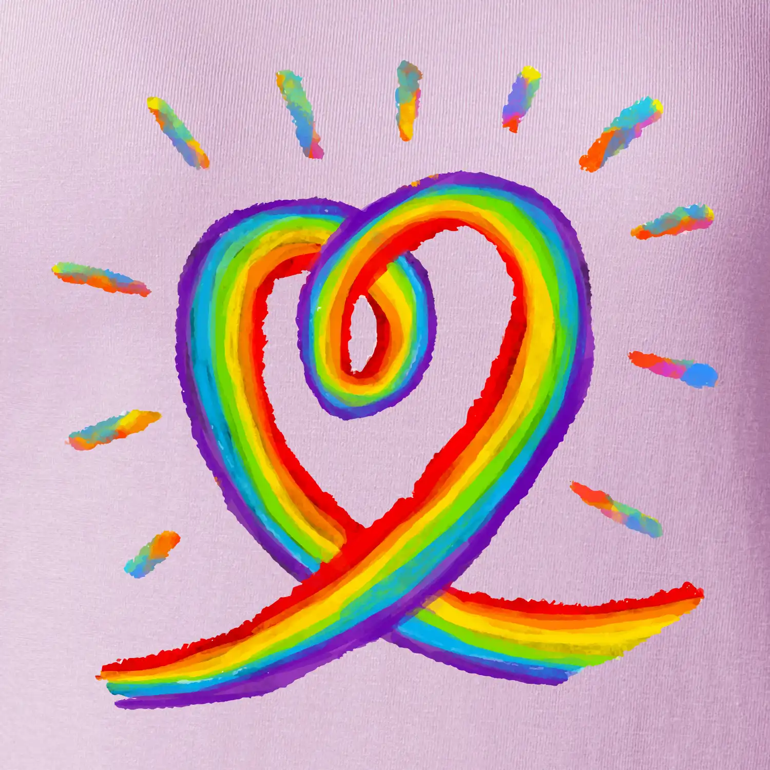 Srdce pride duha kreslená