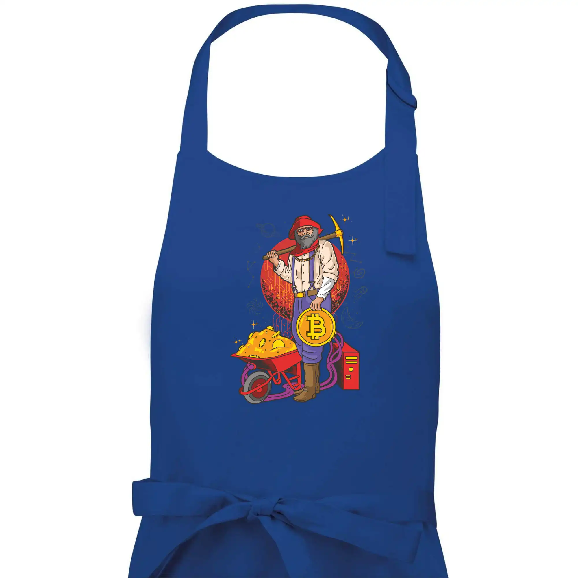 Horník těží bitcoiny