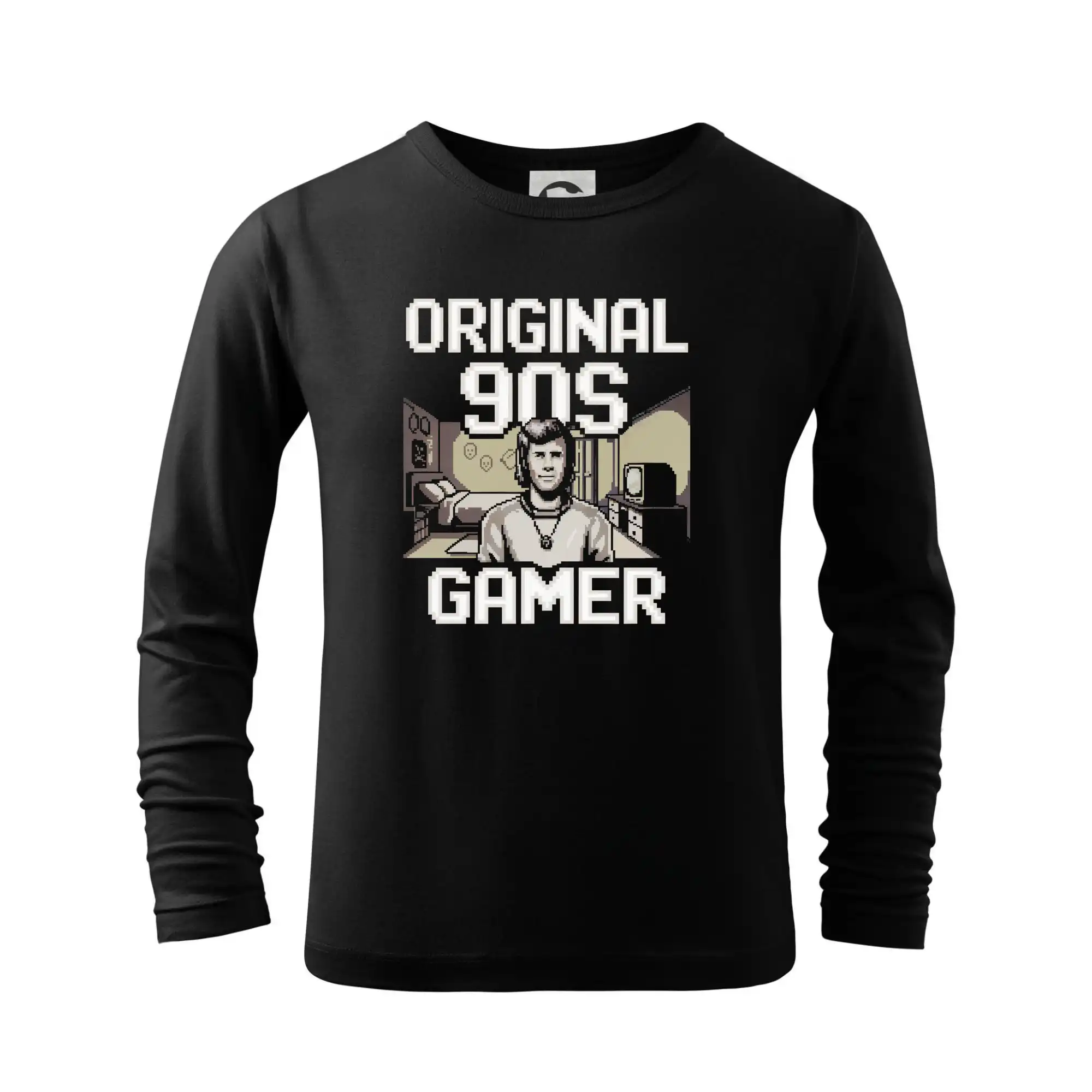 Tričká pre ajťákov - Original 90s gamer - béžový - Tričko detské Long Sleeve