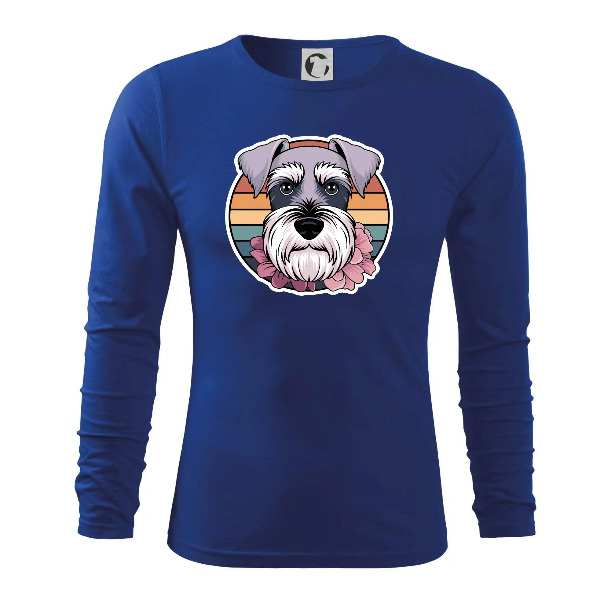 Knírač - fenka a květiny