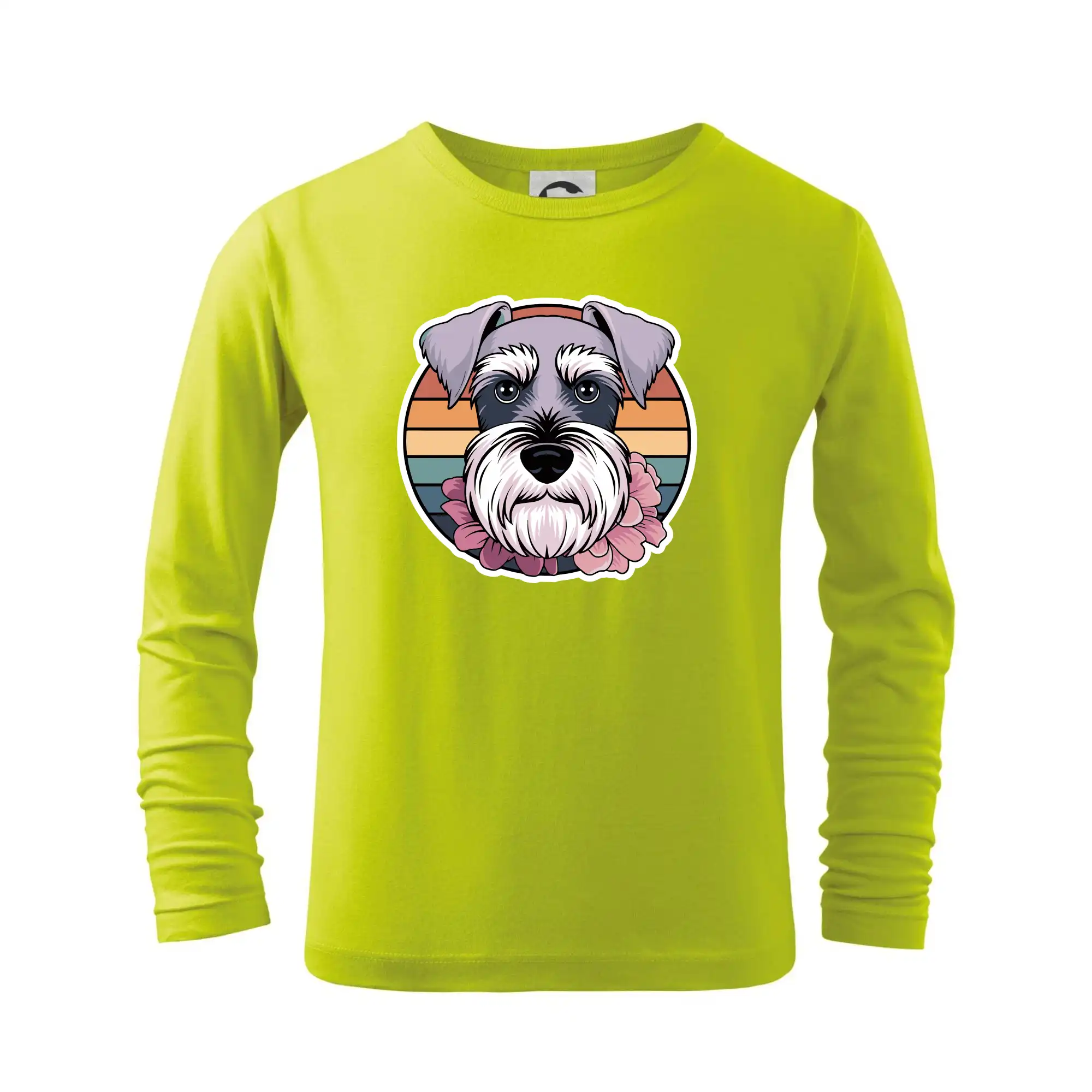 Knírač - fenka a květiny