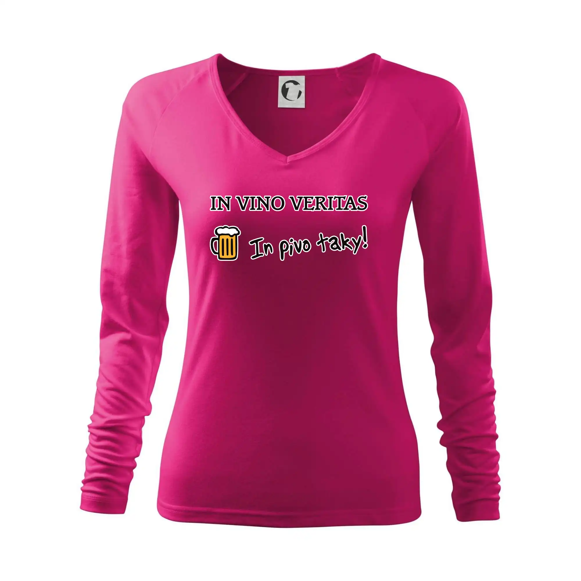 Vtipná tričká pre pivárov - In vino veritas in pivo taky (Hana-creative) - Tričko dámske Elegance