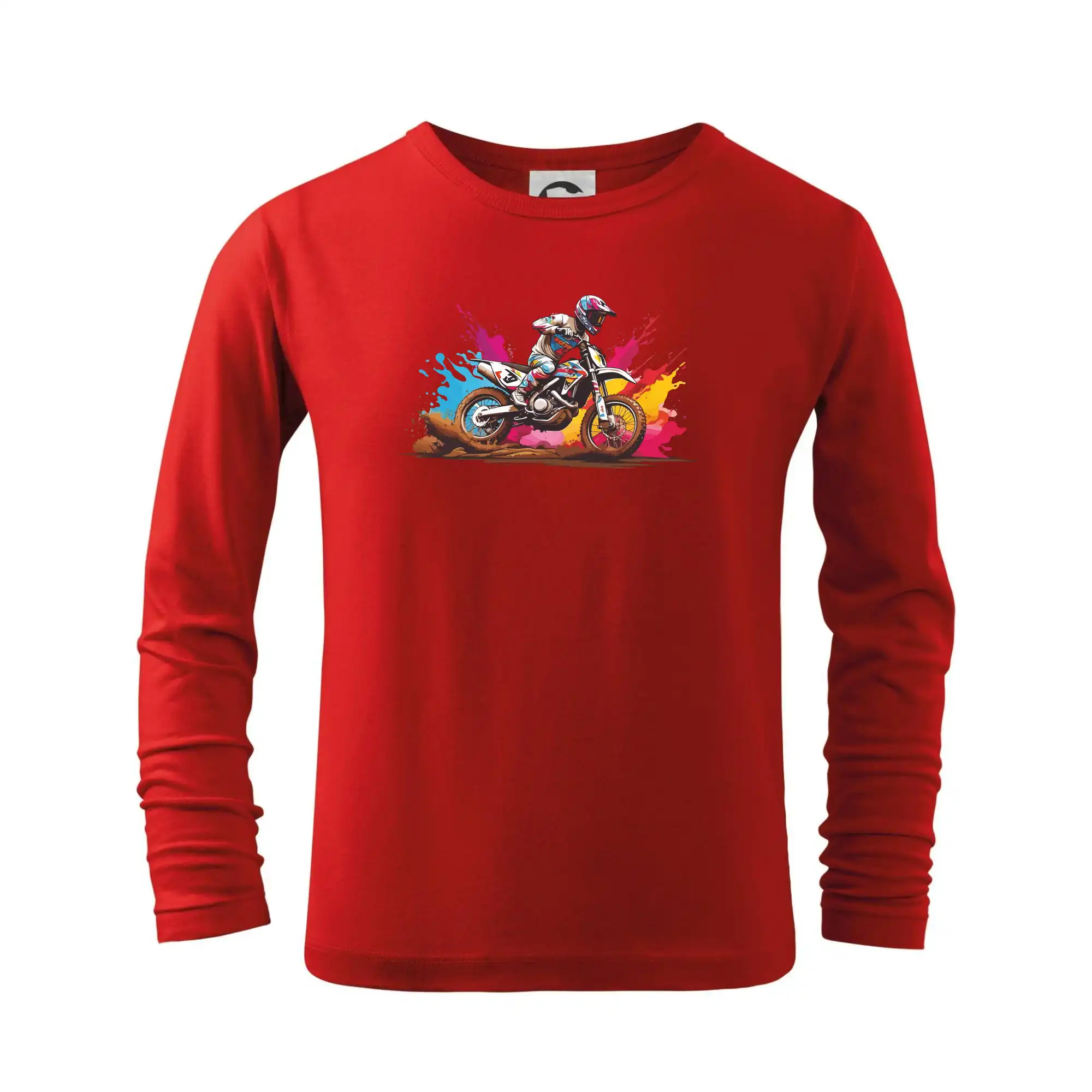 Motocross tričká - Cross motorka splash - Tričko detské Long Sleeve