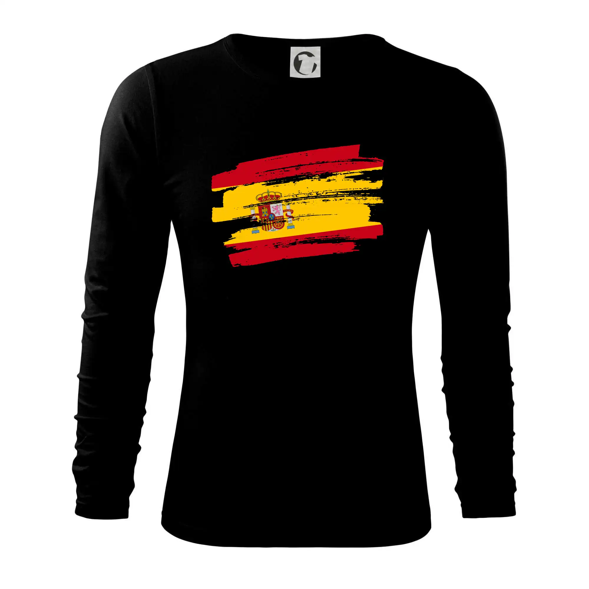 Ostatné mestá / miesta - Španielska vlajka štetkou - Tričko s dlhým rukávom FIT-T long sleeve