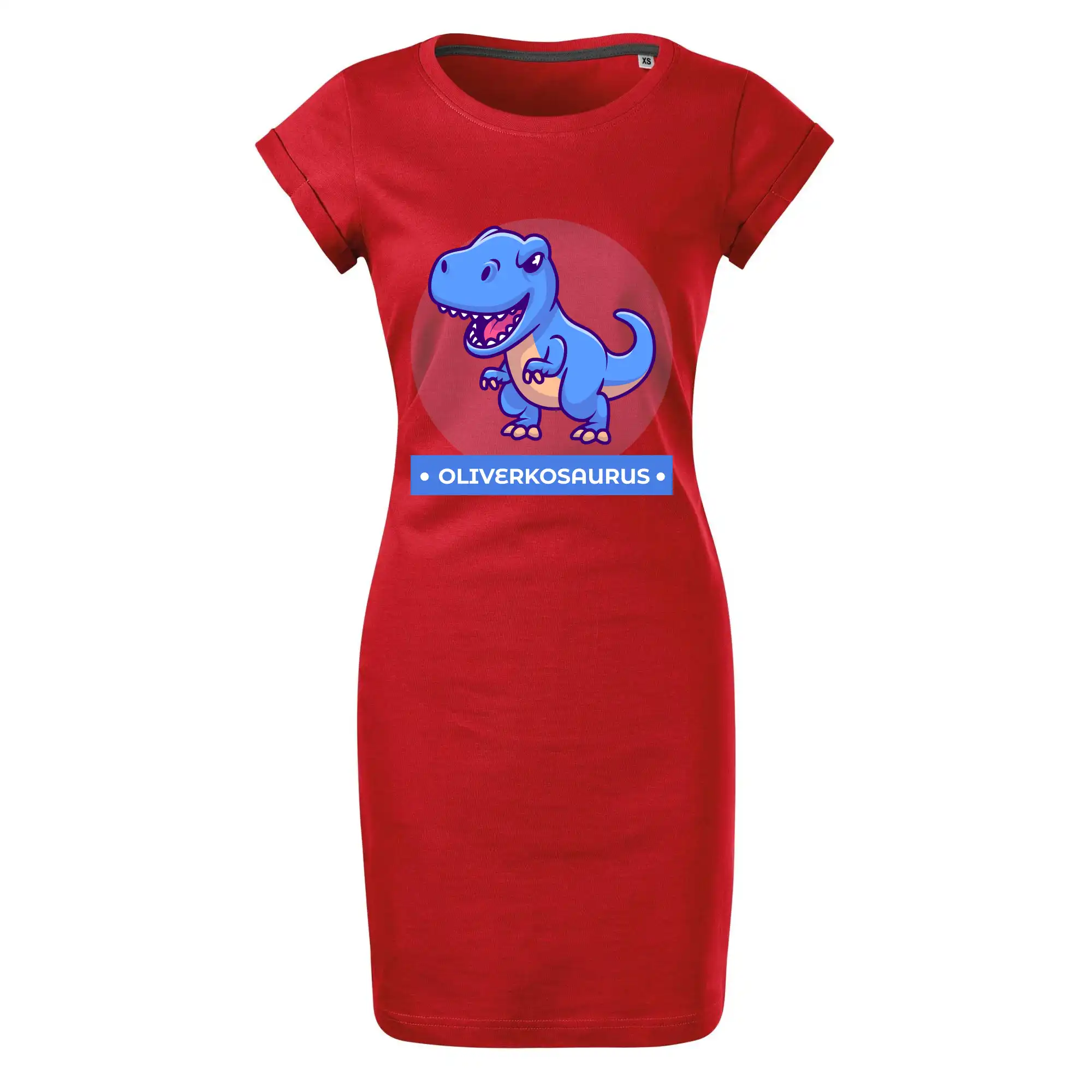 Detské tričká, mikiny a body s originálnymi potlačami | Veselé motívy pre chlapcov aj dievčatá - Dinosaurie mená - modrý dinosaurus - Tričko Šaty FREEDOM