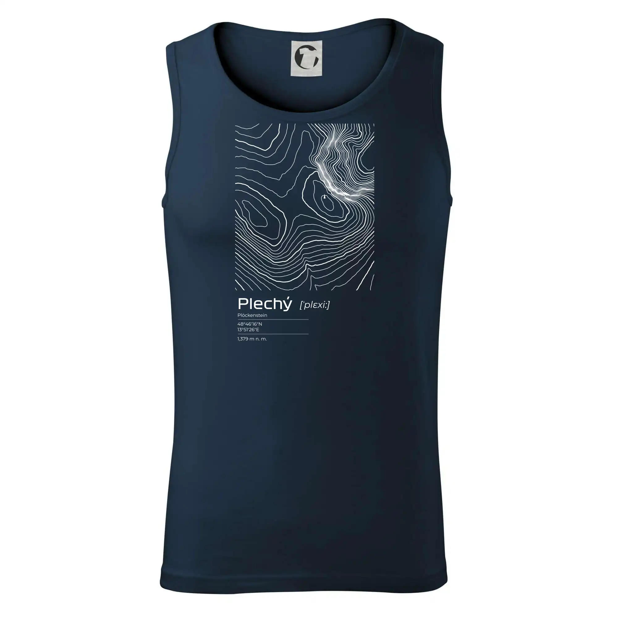 Plechý - vrstevnice v obdélníku