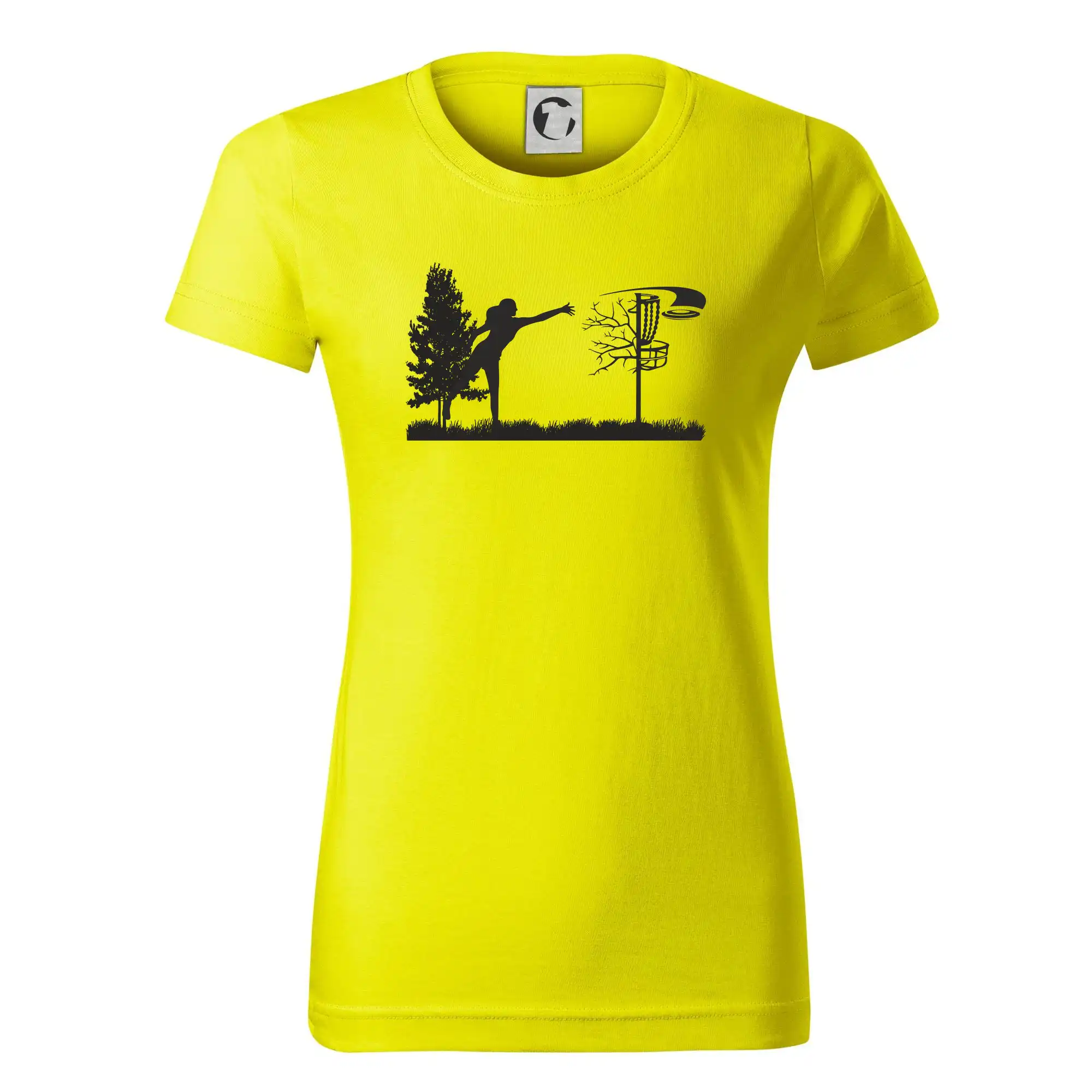 Disc golf - žena černý obrázek