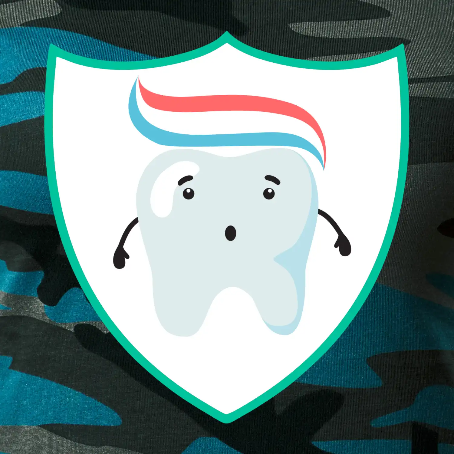 Zoubek na prsu - zubní pasta