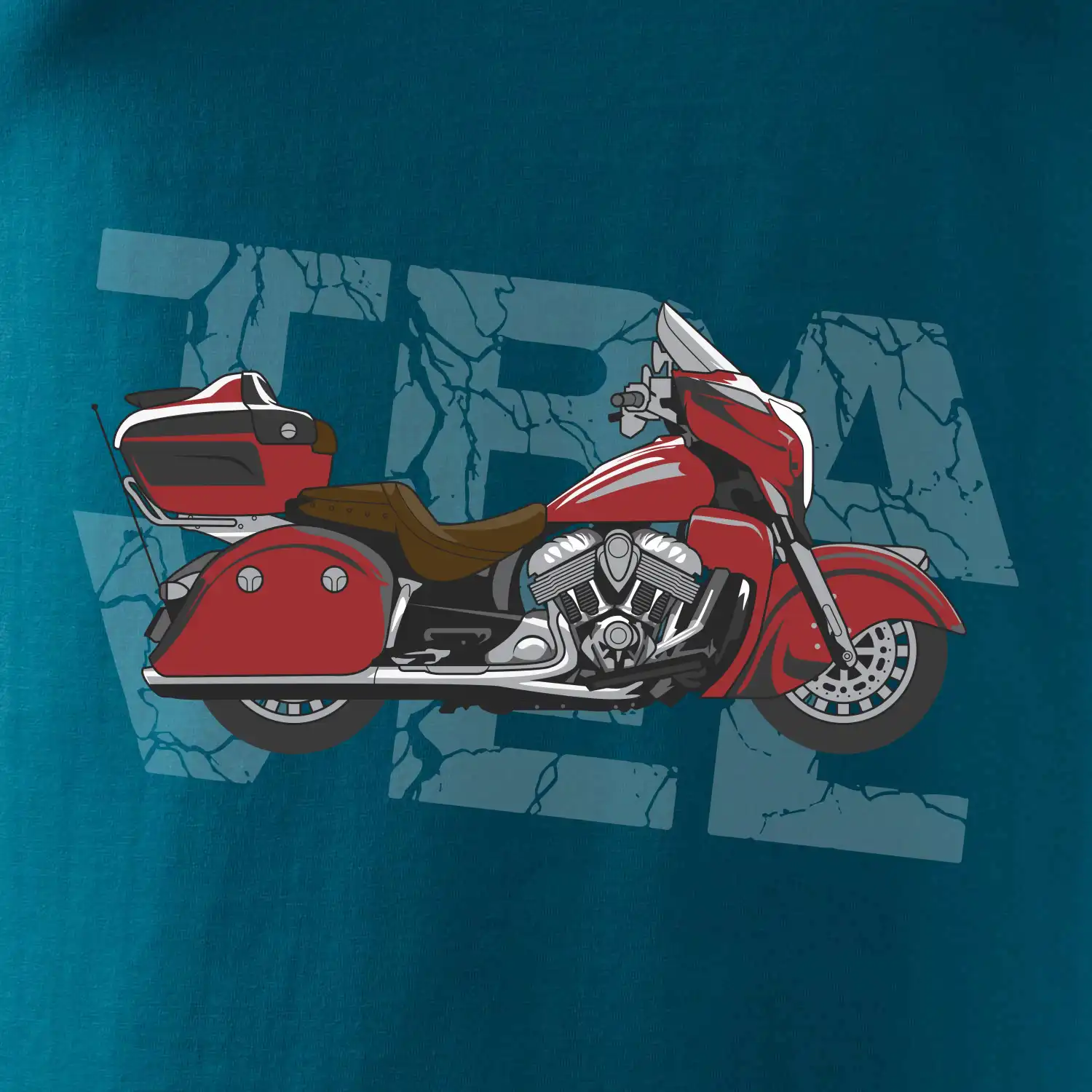 Cestovní motorka Amerika červená