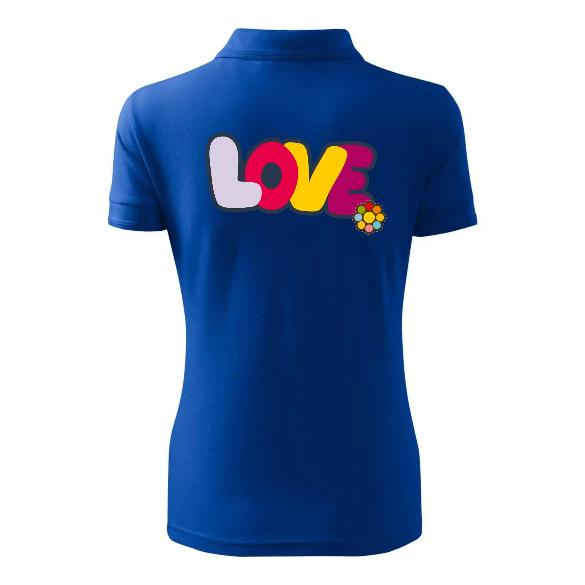 Love nápis s květinou