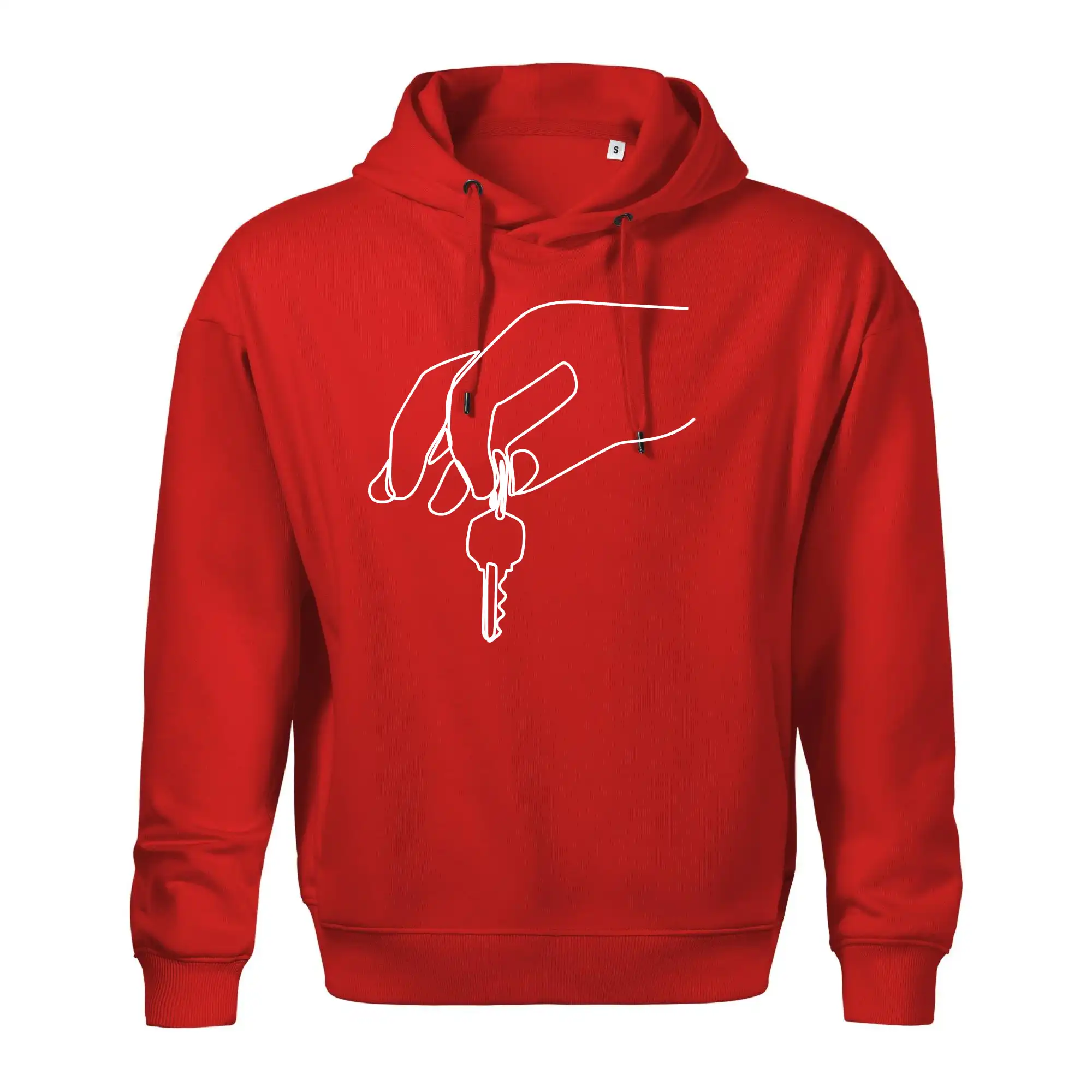 Klíče a ruka jedním tahem