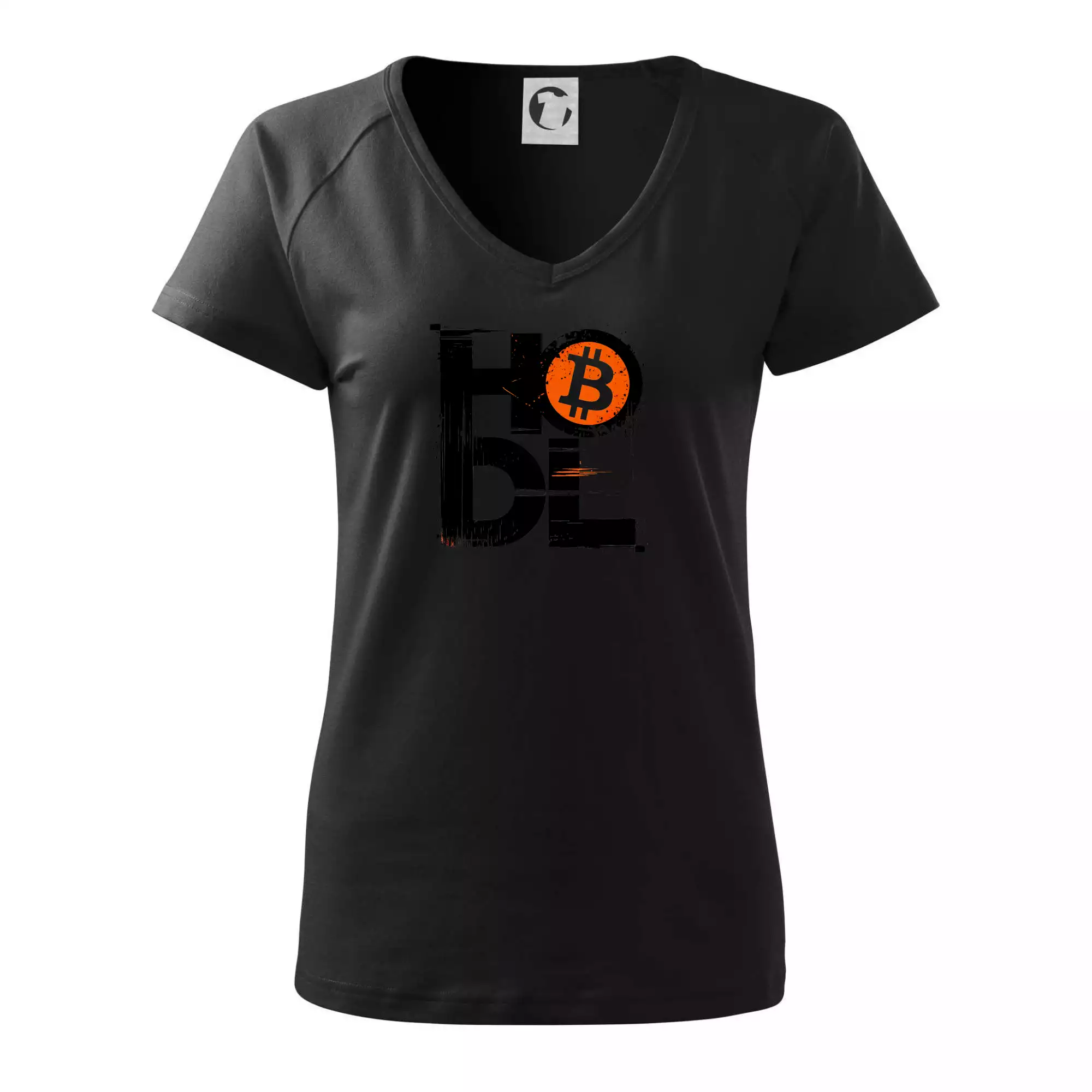 Hodl velký nápis a logo BTC