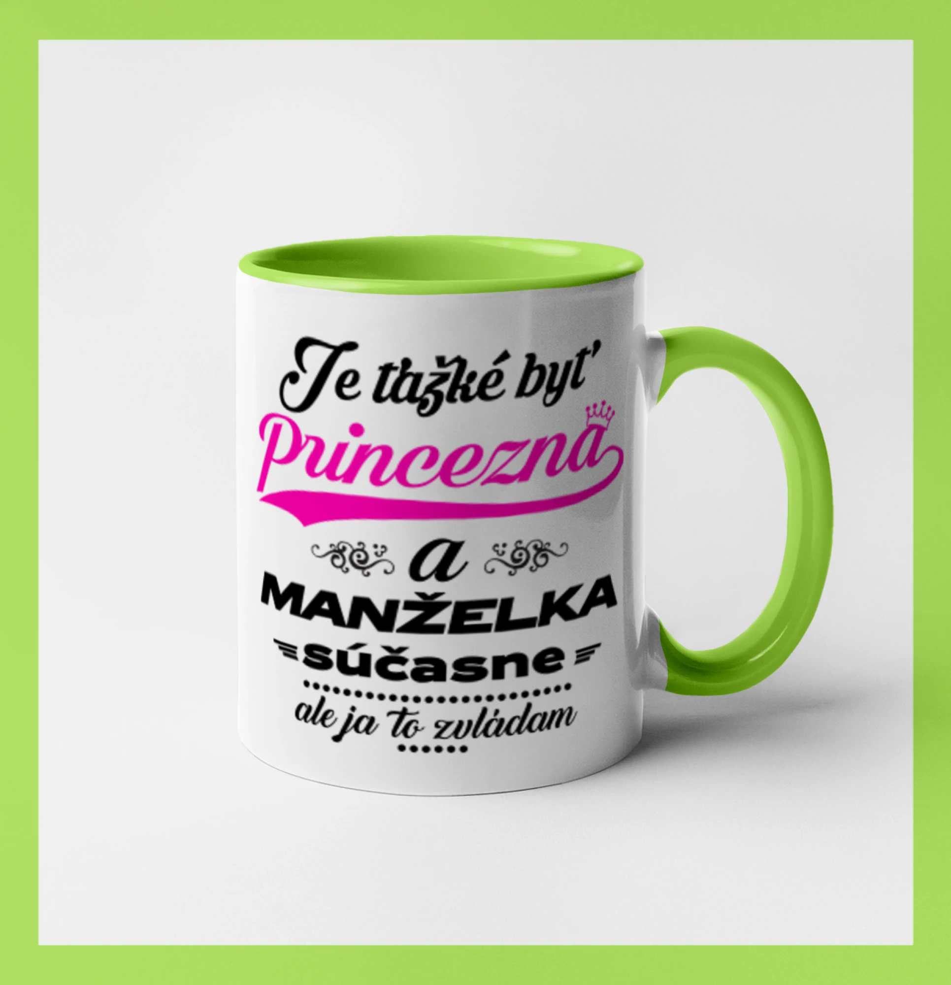 Rodinné tričká - Je ťažké byť princezná manželka - Hrnček 