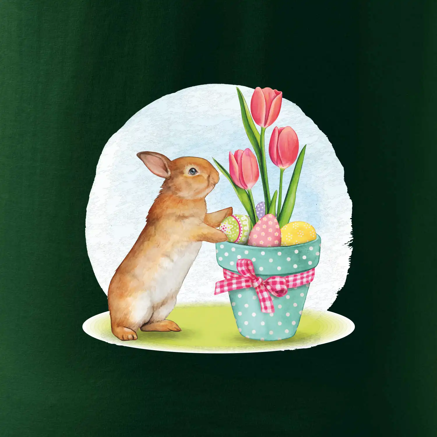 Velikonoční zajíček tulipány