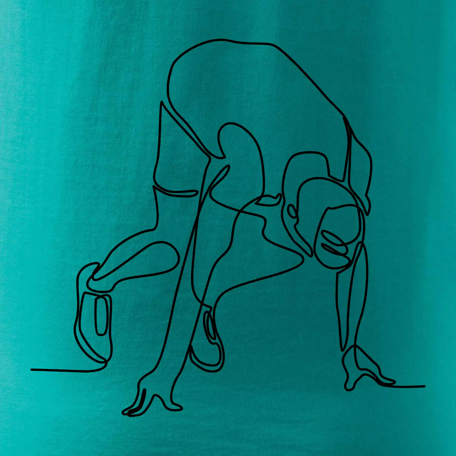 Běžec na startu jedním tahem