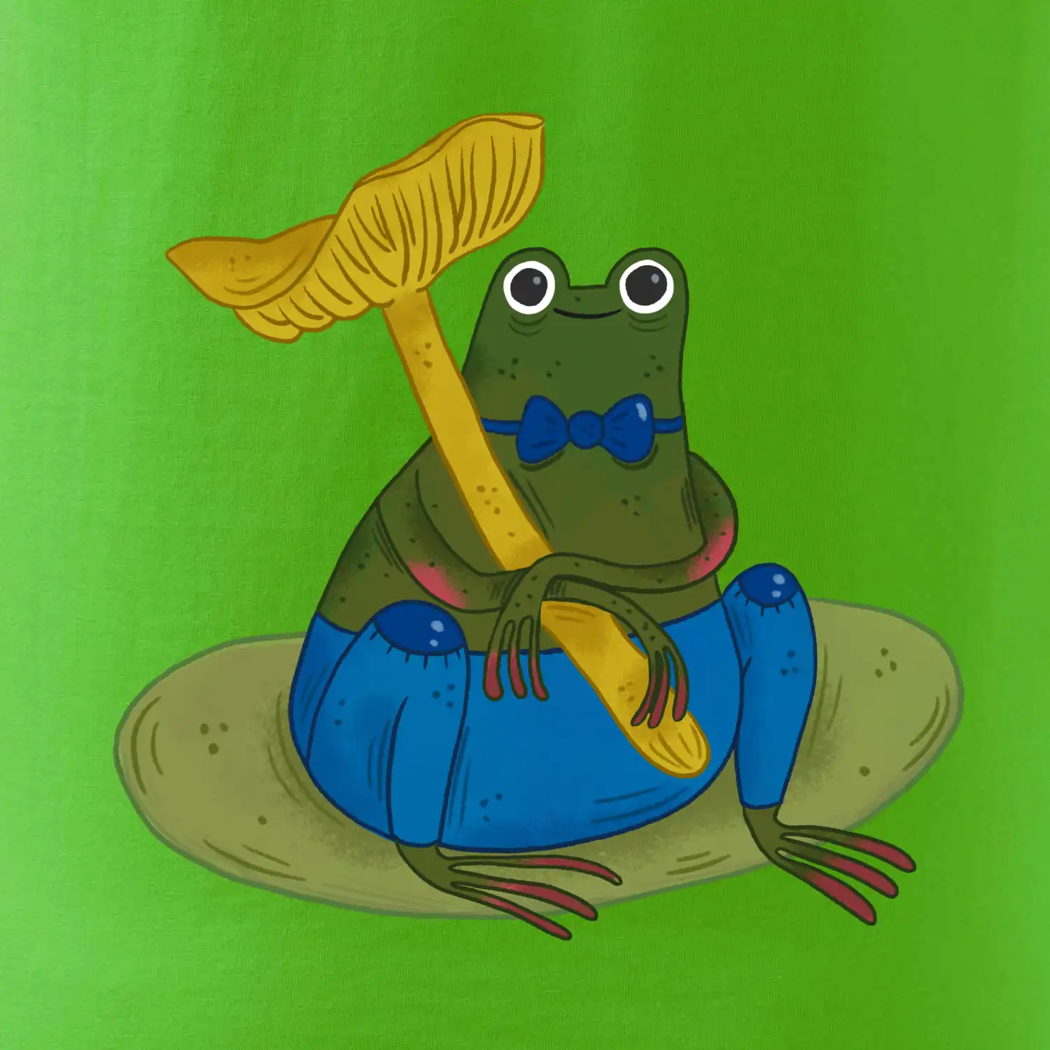 Žába s houbou  (studio-arte.cz)