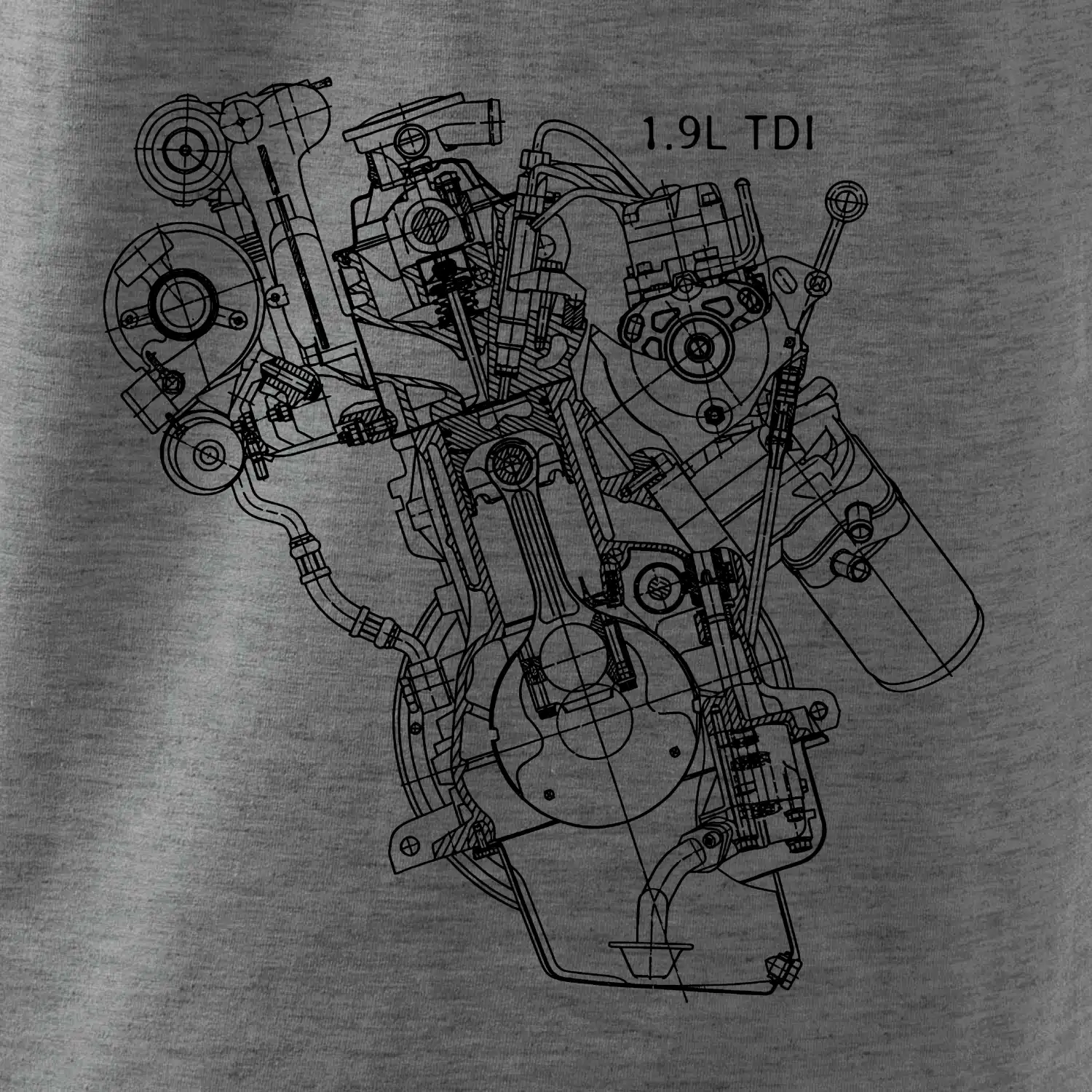 Motor Škoda/ VW 1.9L  TDI z boku