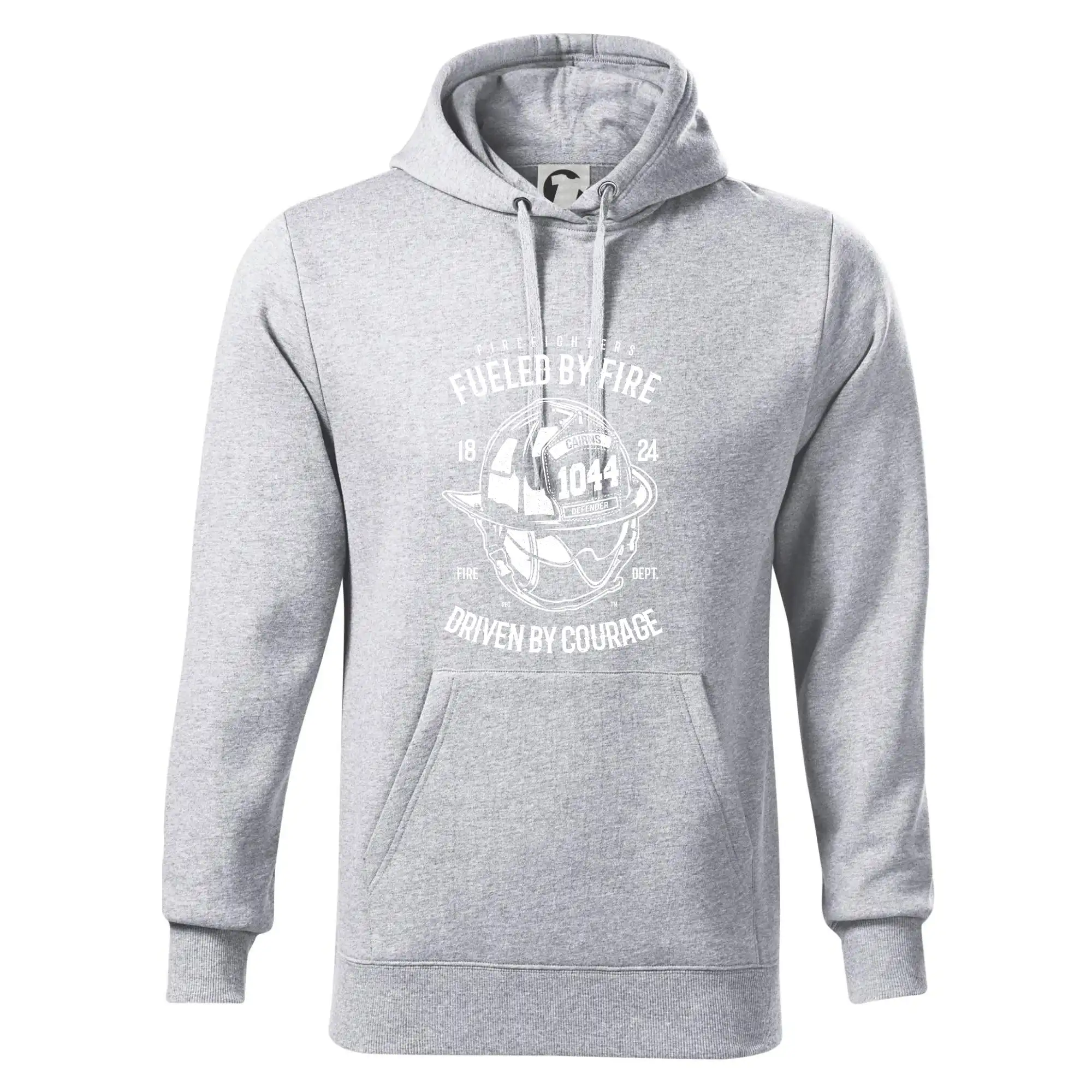Originálne tričká pre hasičov - Fueled By Fire - Mikina pánska Cape s kapucňou