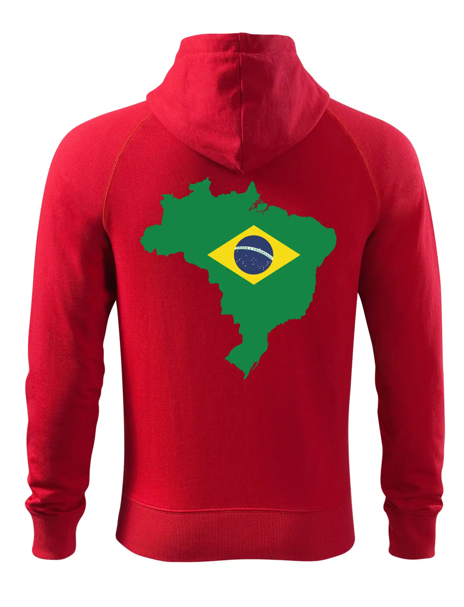 Brazílie vlajka v mapě